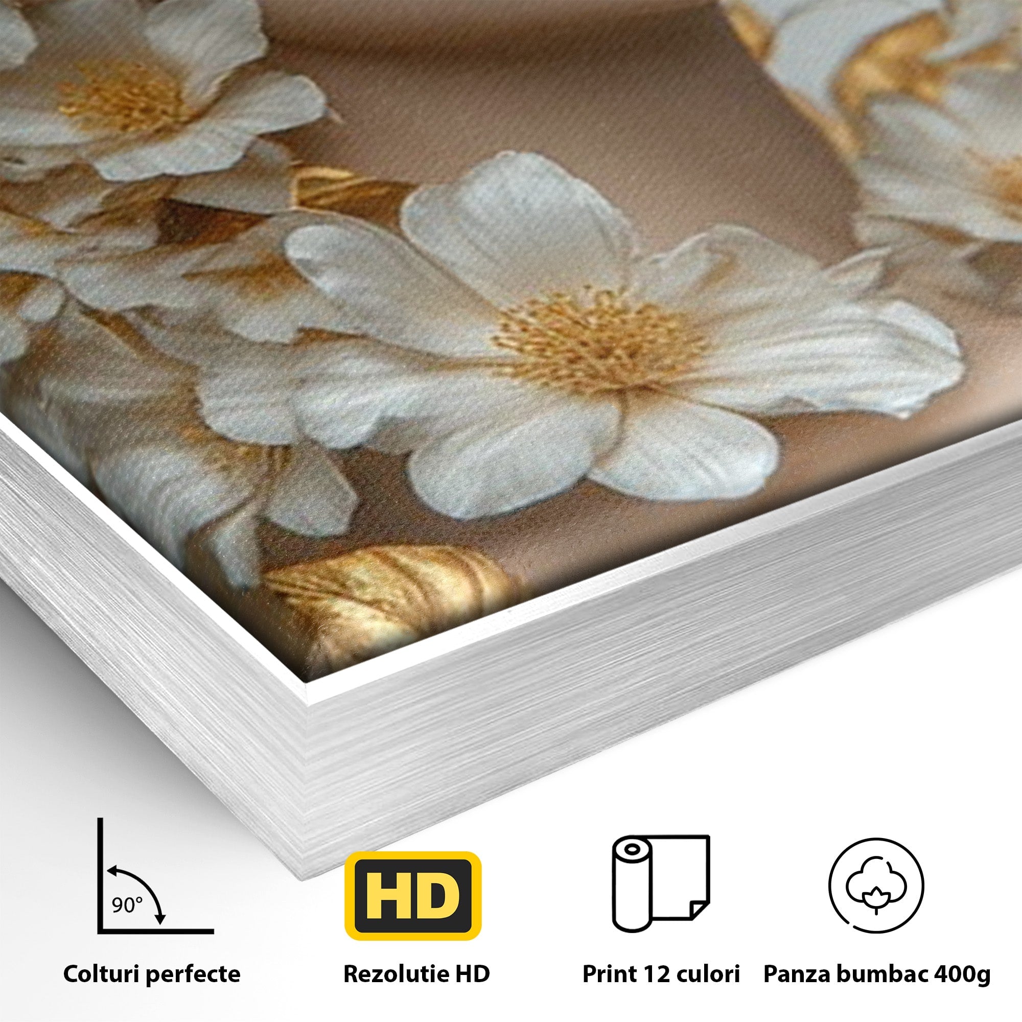 Tablou Canvas Premium LuxCanva® PI1348, Portret Floral, Privire, Flori, Eleganta, Frumusete, Culori Vibrante, Living, Dormitor