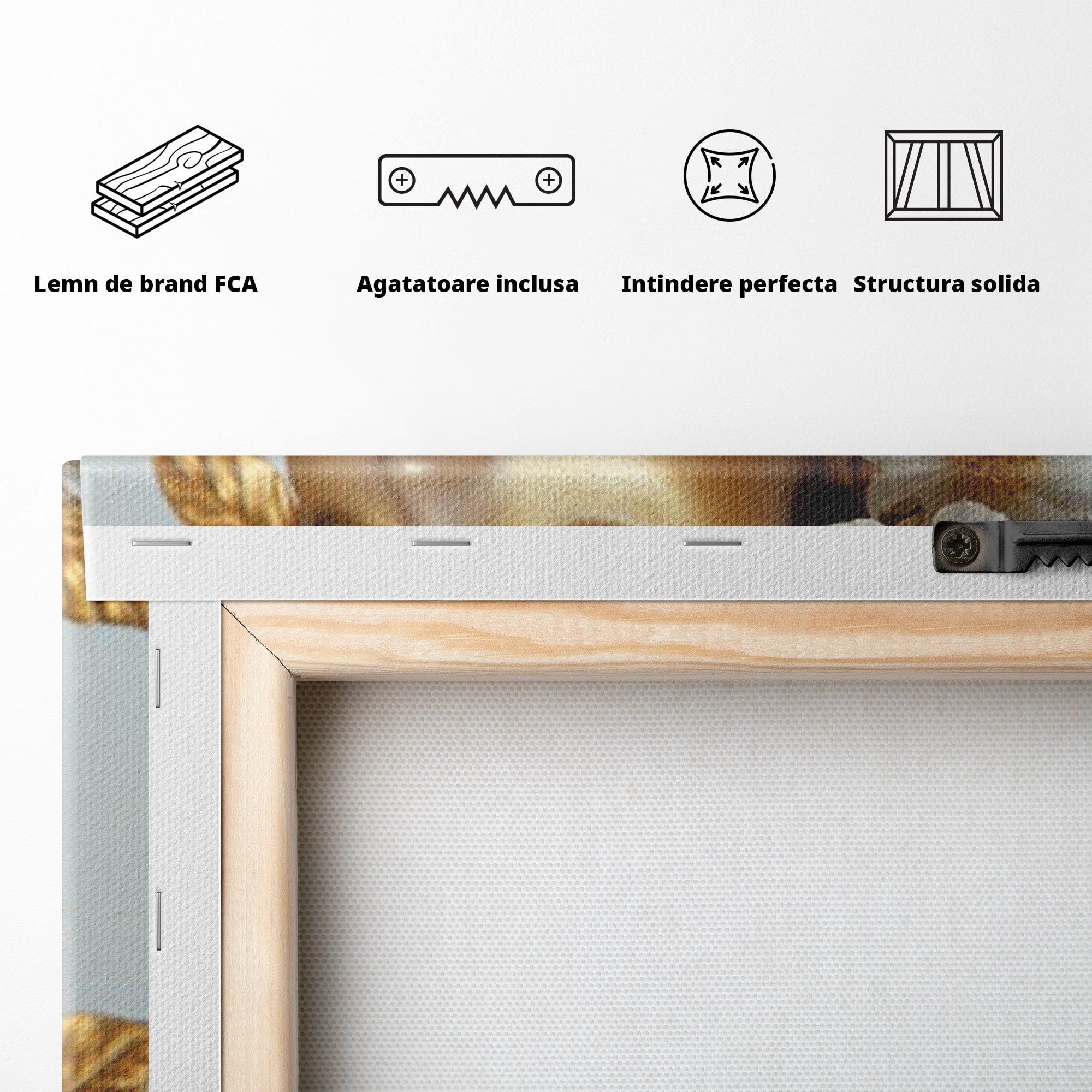 Tablou Canvas Premium LuxCanva® PI1348, Portret Floral, Privire, Flori, Eleganta, Frumusete, Culori Vibrante, Living, Dormitor