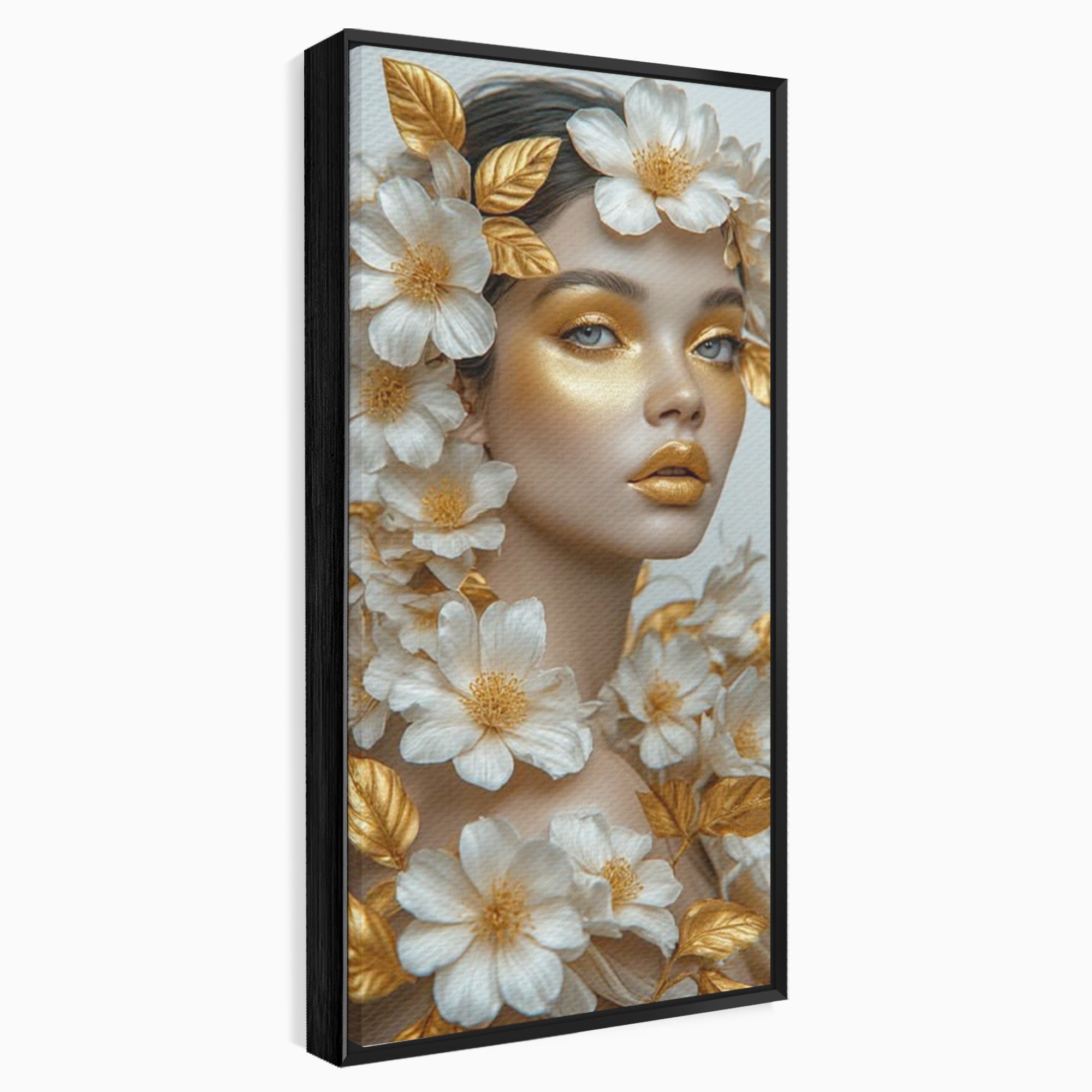 Tablou Canvas Premium LuxCanva® PI1348, Portret Floral, Privire, Flori, Eleganta, Frumusete, Culori Vibrante, Living, Dormitor