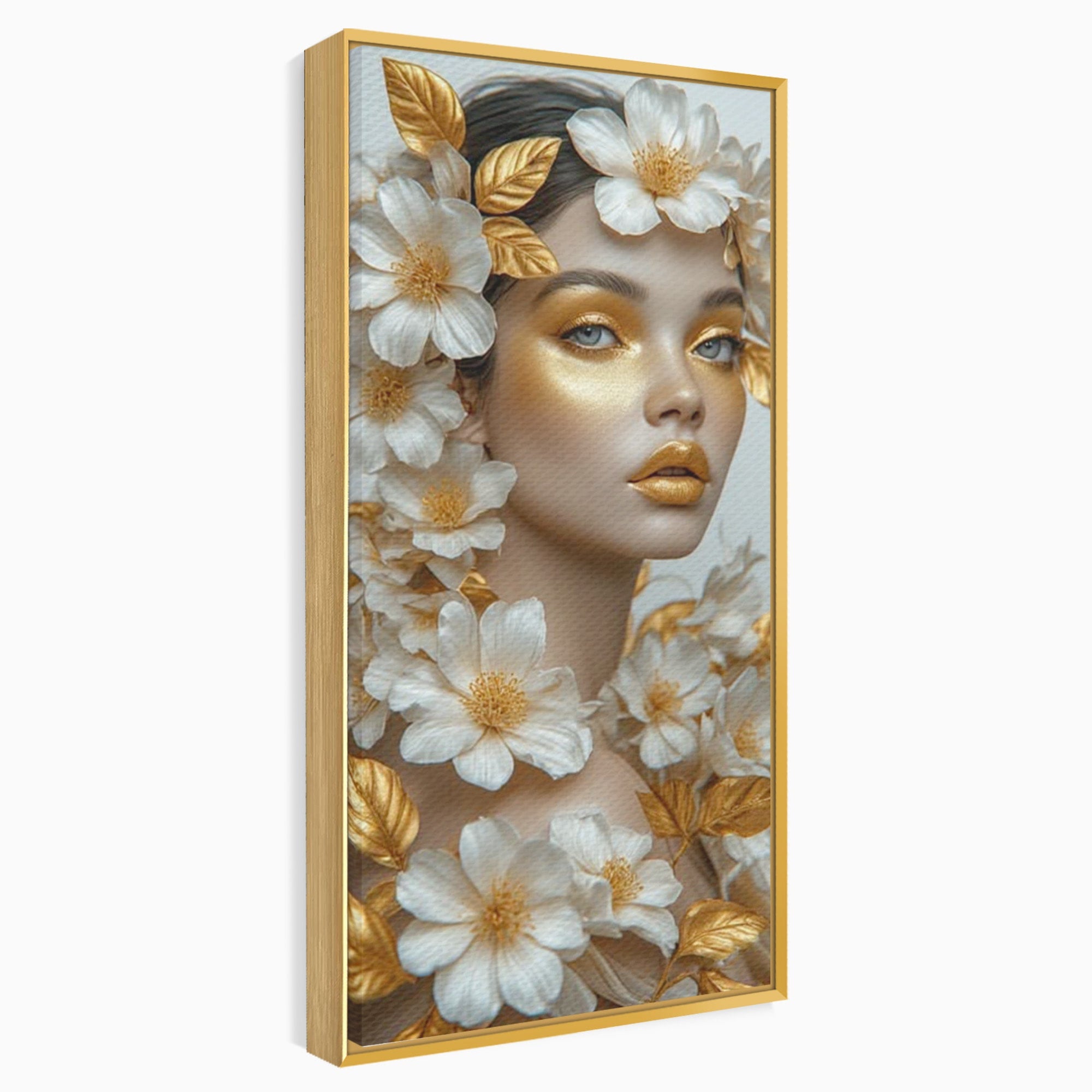 Tablou Canvas Premium LuxCanva® PI1348, Portret Floral, Privire, Flori, Eleganta, Frumusete, Culori Vibrante, Living, Dormitor