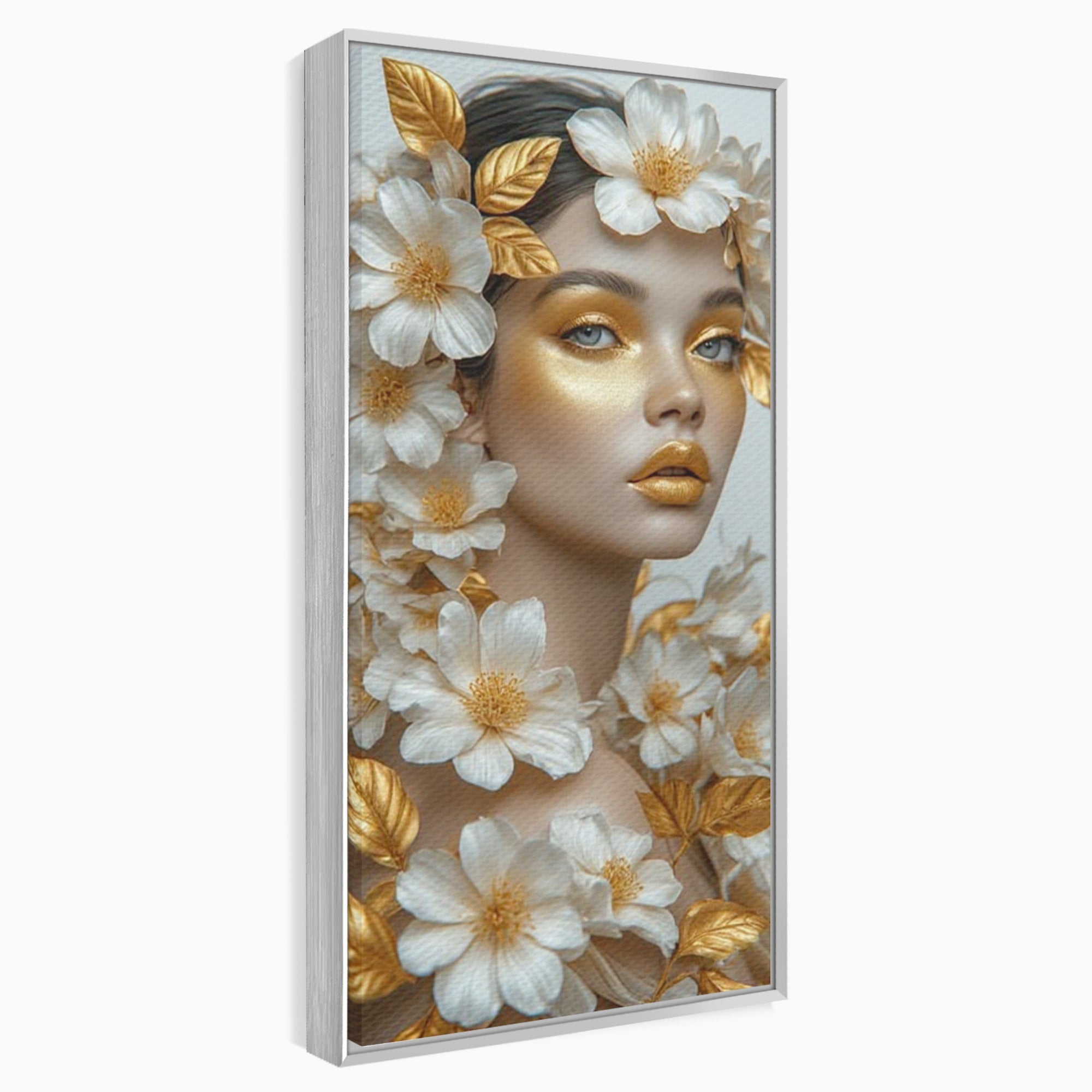 Tablou Canvas Premium LuxCanva® PI1348, Portret Floral, Privire, Flori, Eleganta, Frumusete, Culori Vibrante, Living, Dormitor