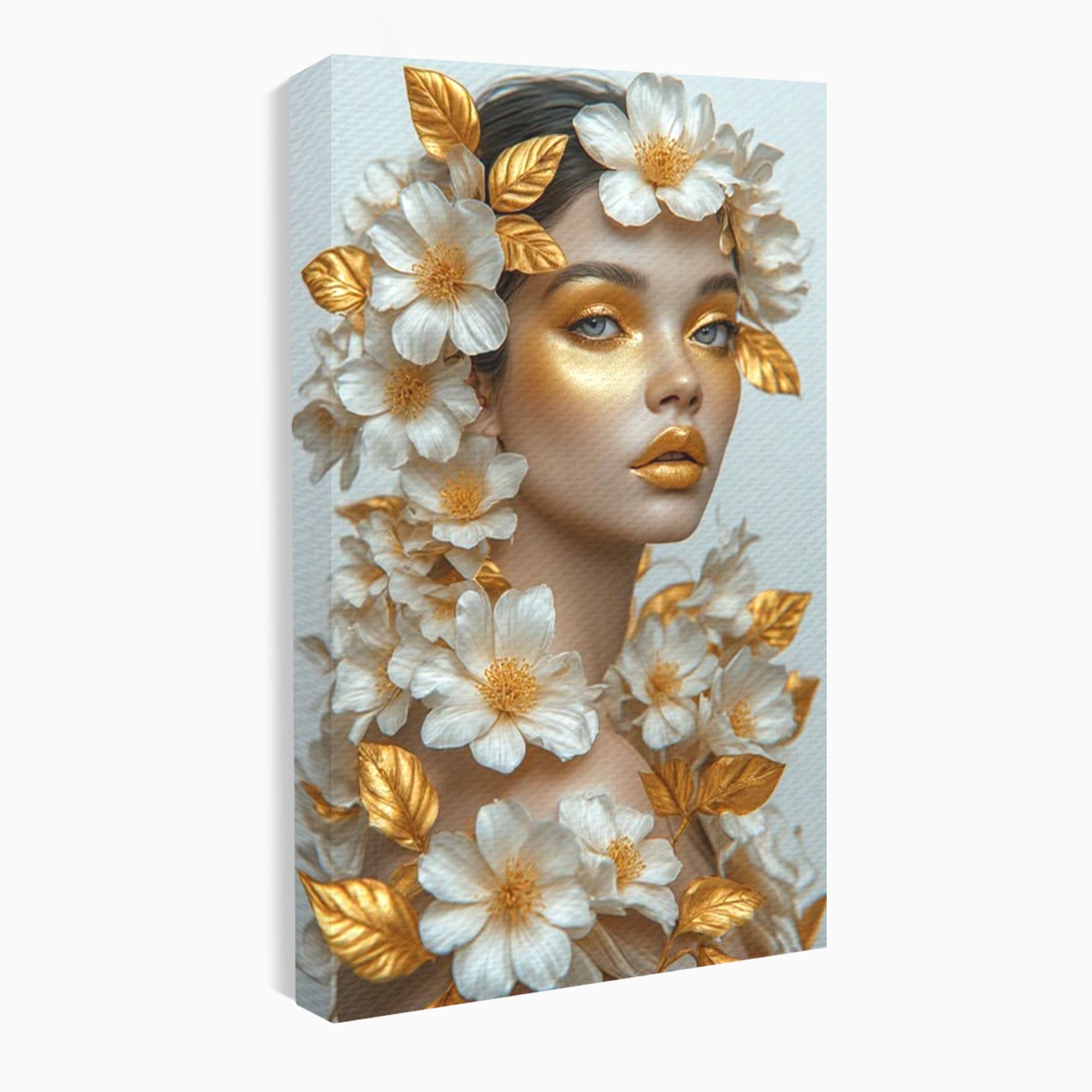 Tablou Canvas Premium LuxCanva® PI1348, Portret Floral, Privire, Flori, Eleganta, Frumusete, Culori Vibrante, Living, Dormitor