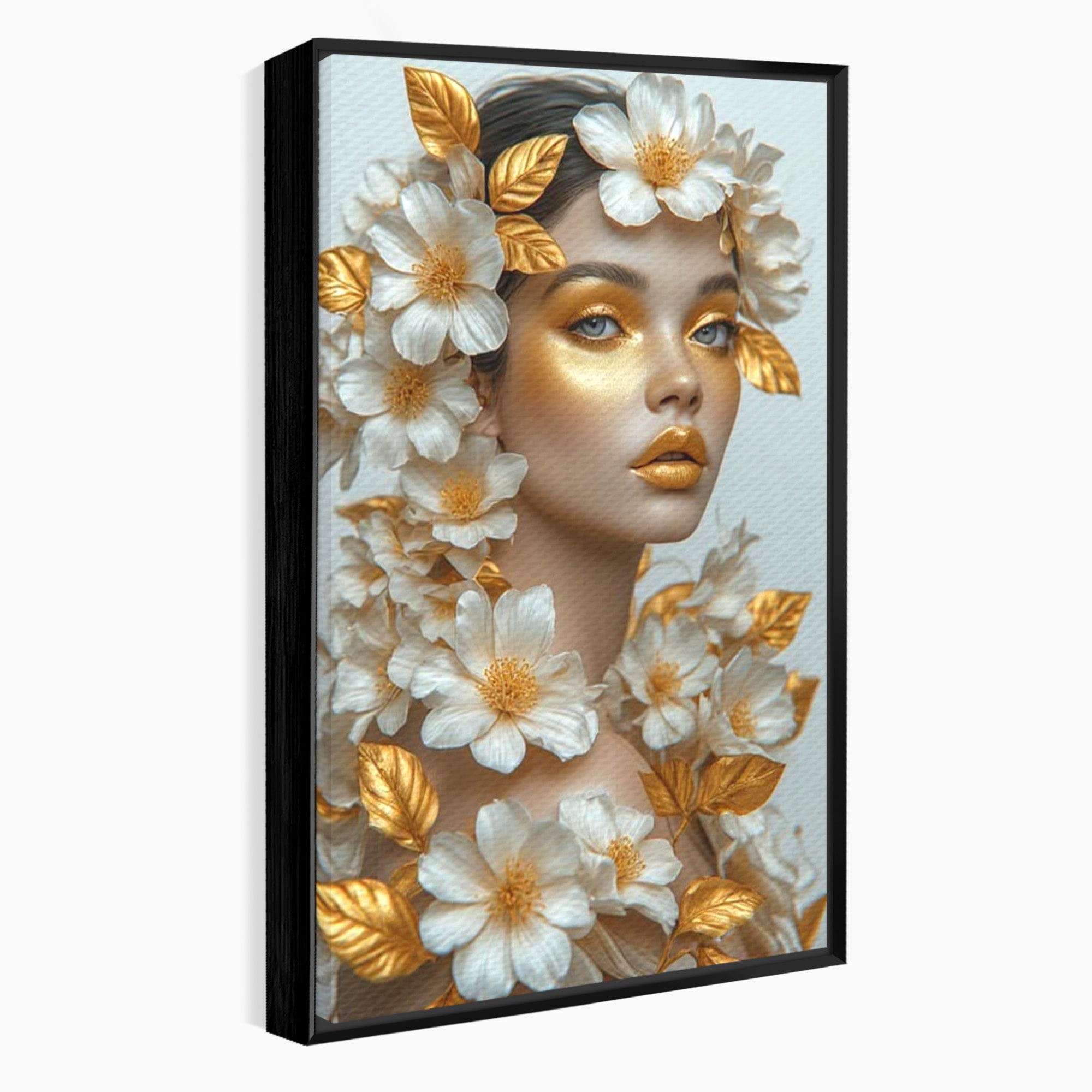 Tablou Canvas Premium LuxCanva® PI1348, Portret Floral, Privire, Flori, Eleganta, Frumusete, Culori Vibrante, Living, Dormitor