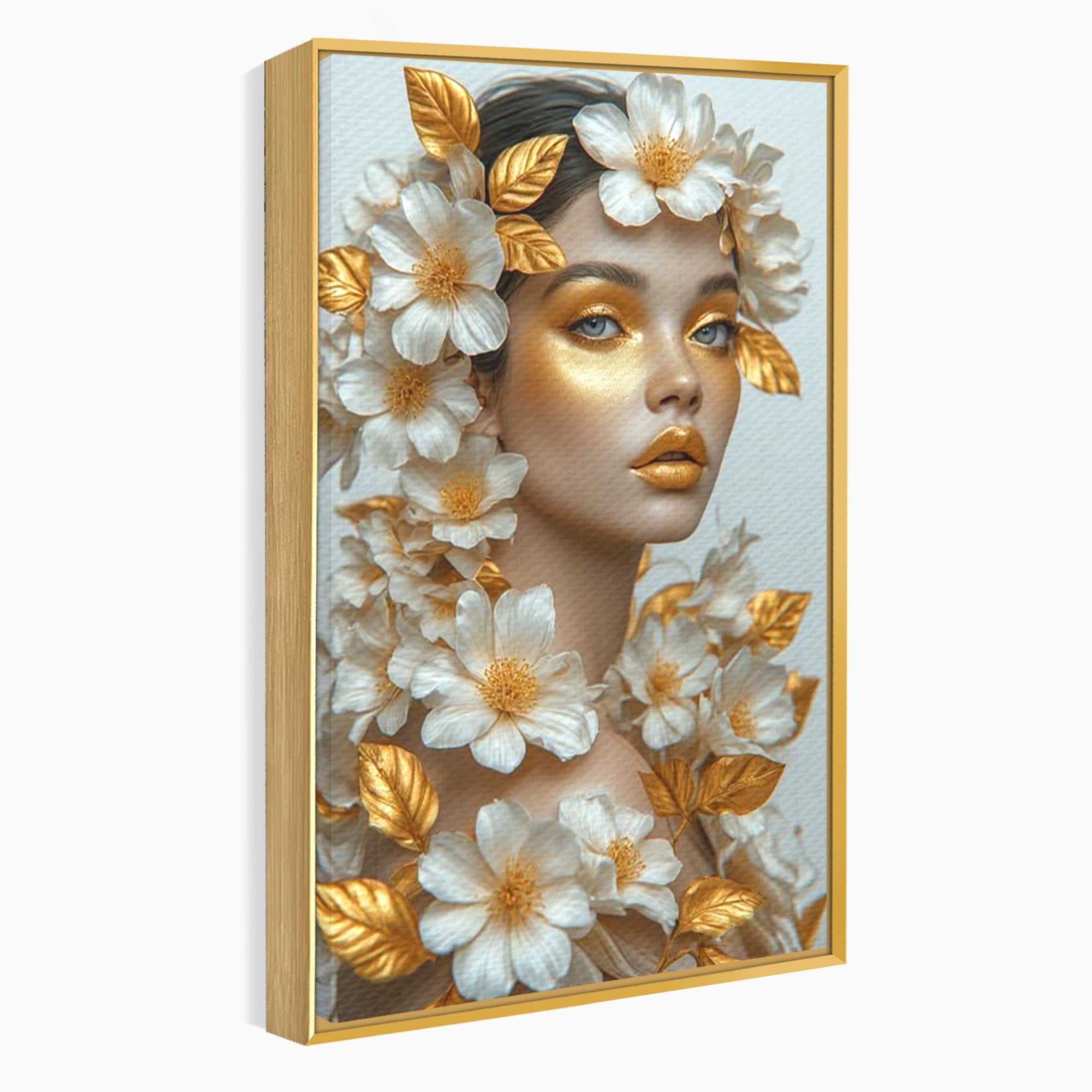 Tablou Canvas Premium LuxCanva® PI1348, Portret Floral, Privire, Flori, Eleganta, Frumusete, Culori Vibrante, Living, Dormitor