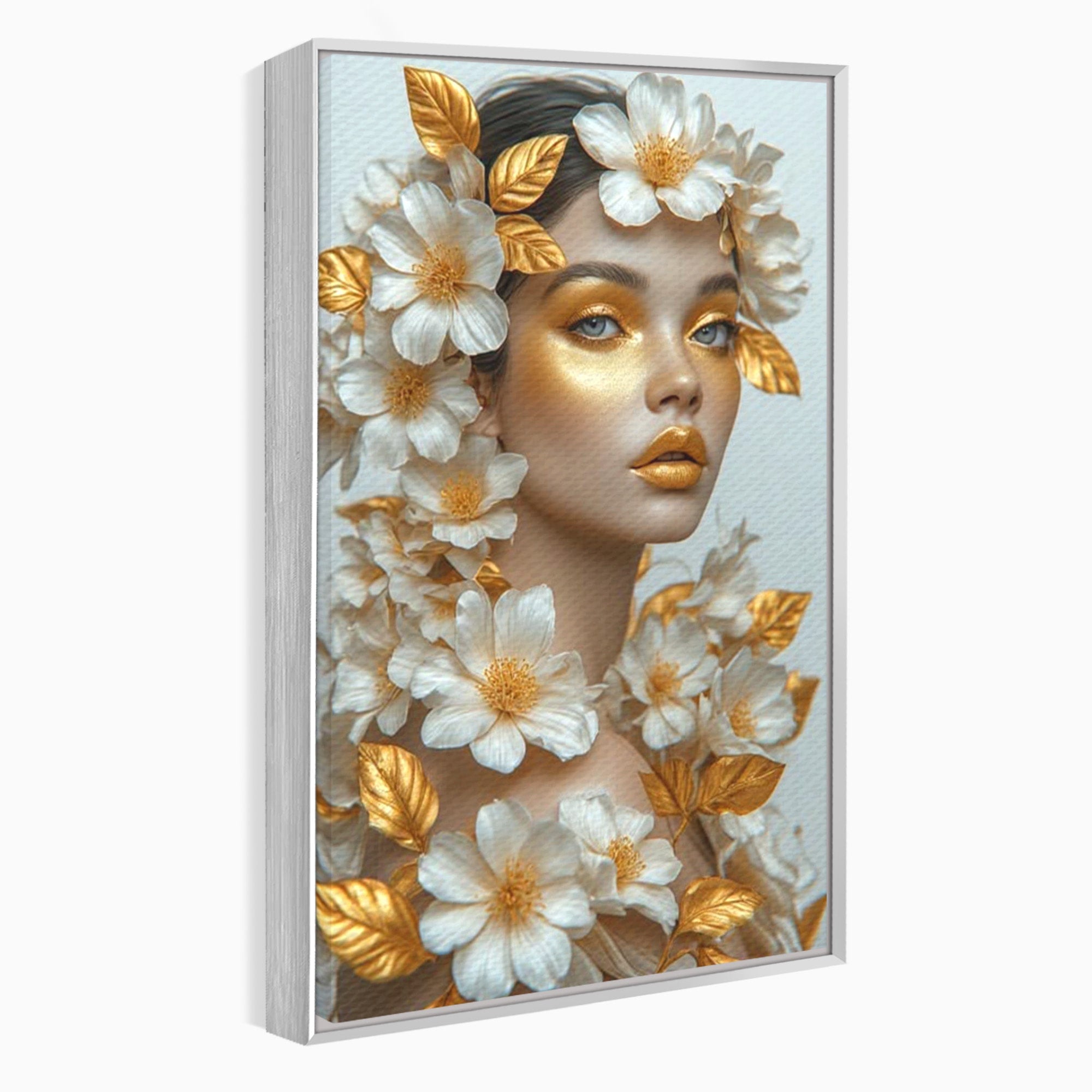 Tablou Canvas Premium LuxCanva® PI1348, Portret Floral, Privire, Flori, Eleganta, Frumusete, Culori Vibrante, Living, Dormitor