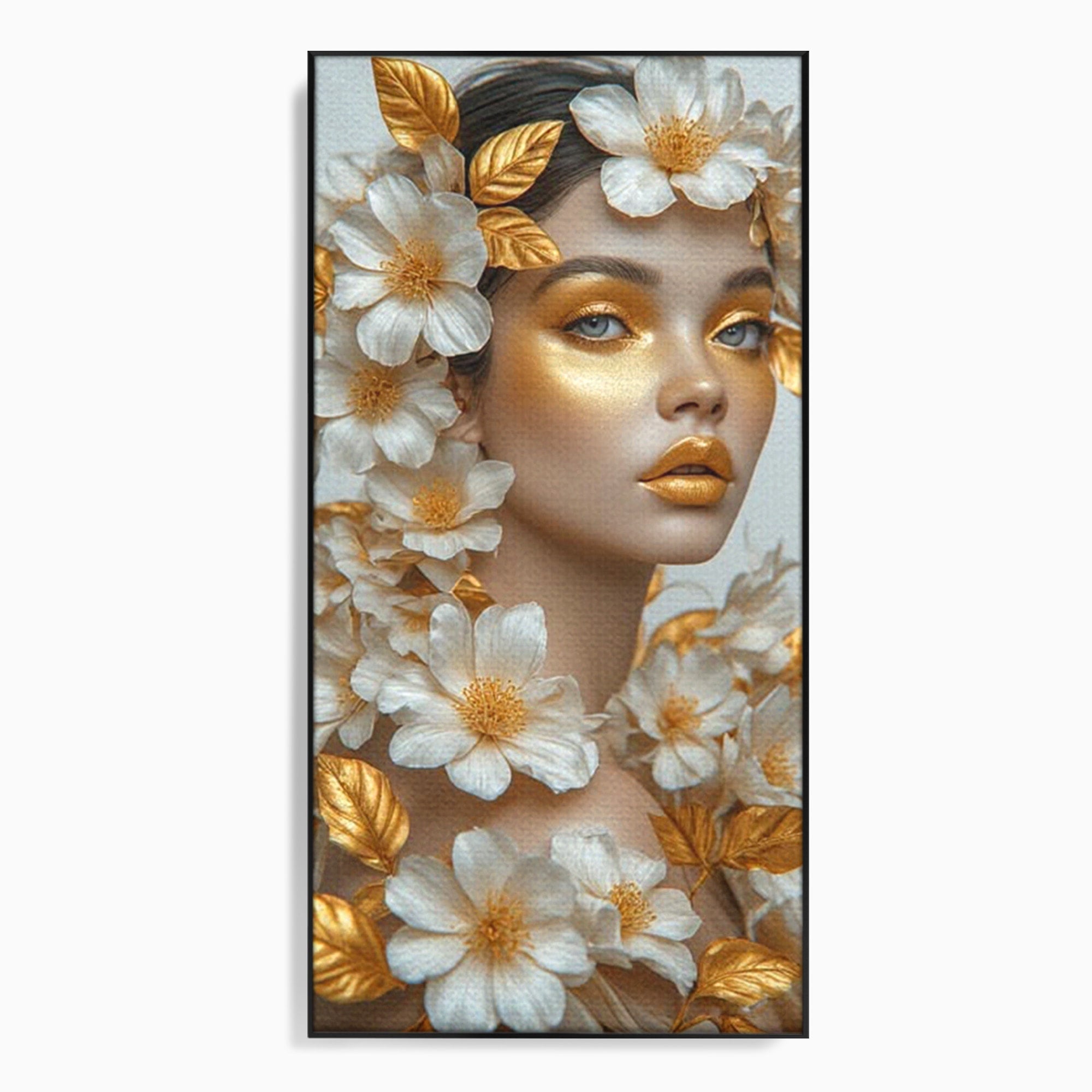 Tablou Canvas Premium LuxCanva® PI1348, Portret Floral, Privire, Flori, Eleganta, Frumusete, Culori Vibrante, Living, Dormitor