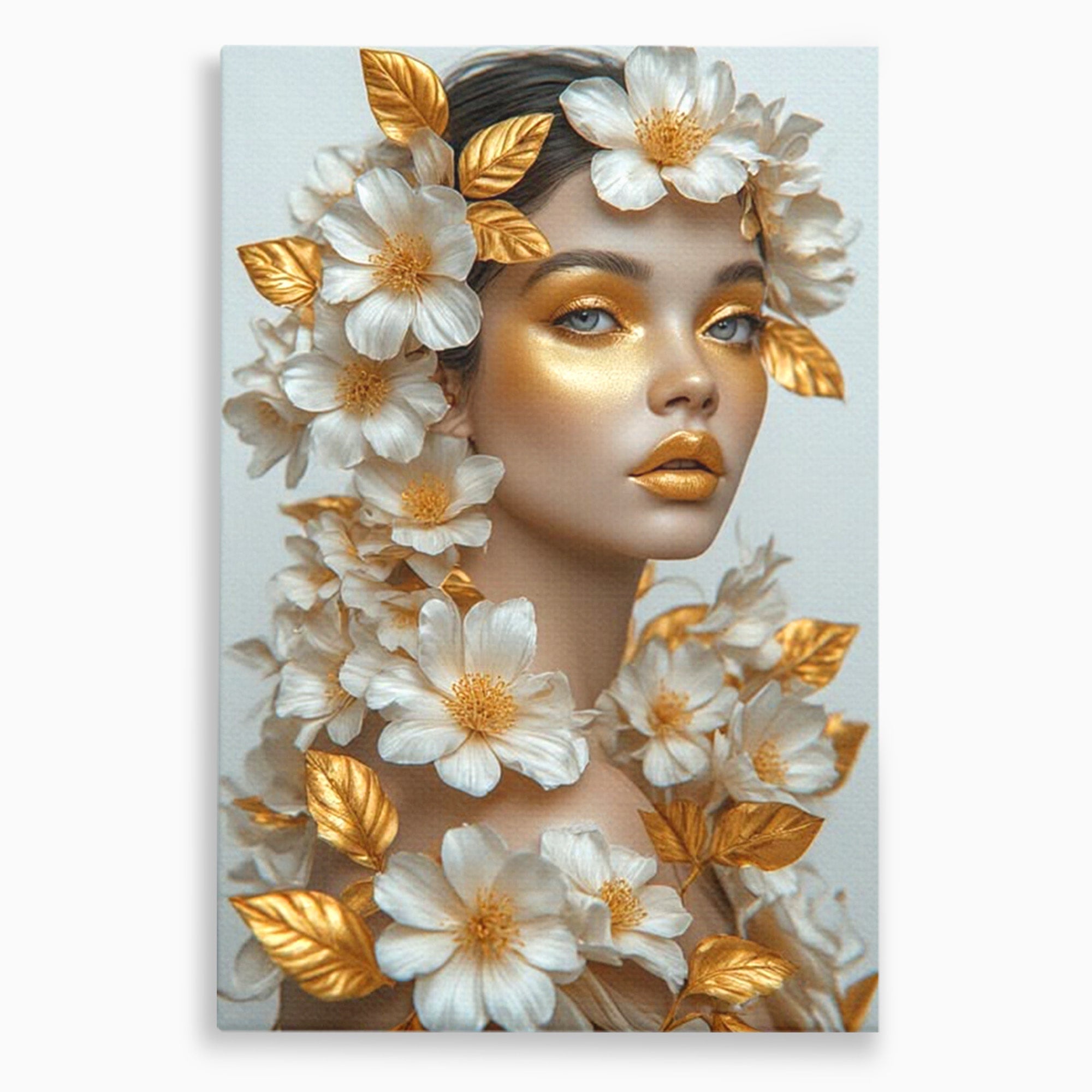 Tablou Canvas Premium LuxCanva® PI1348, Portret Floral, Privire, Flori, Eleganta, Frumusete, Culori Vibrante, Living, Dormitor