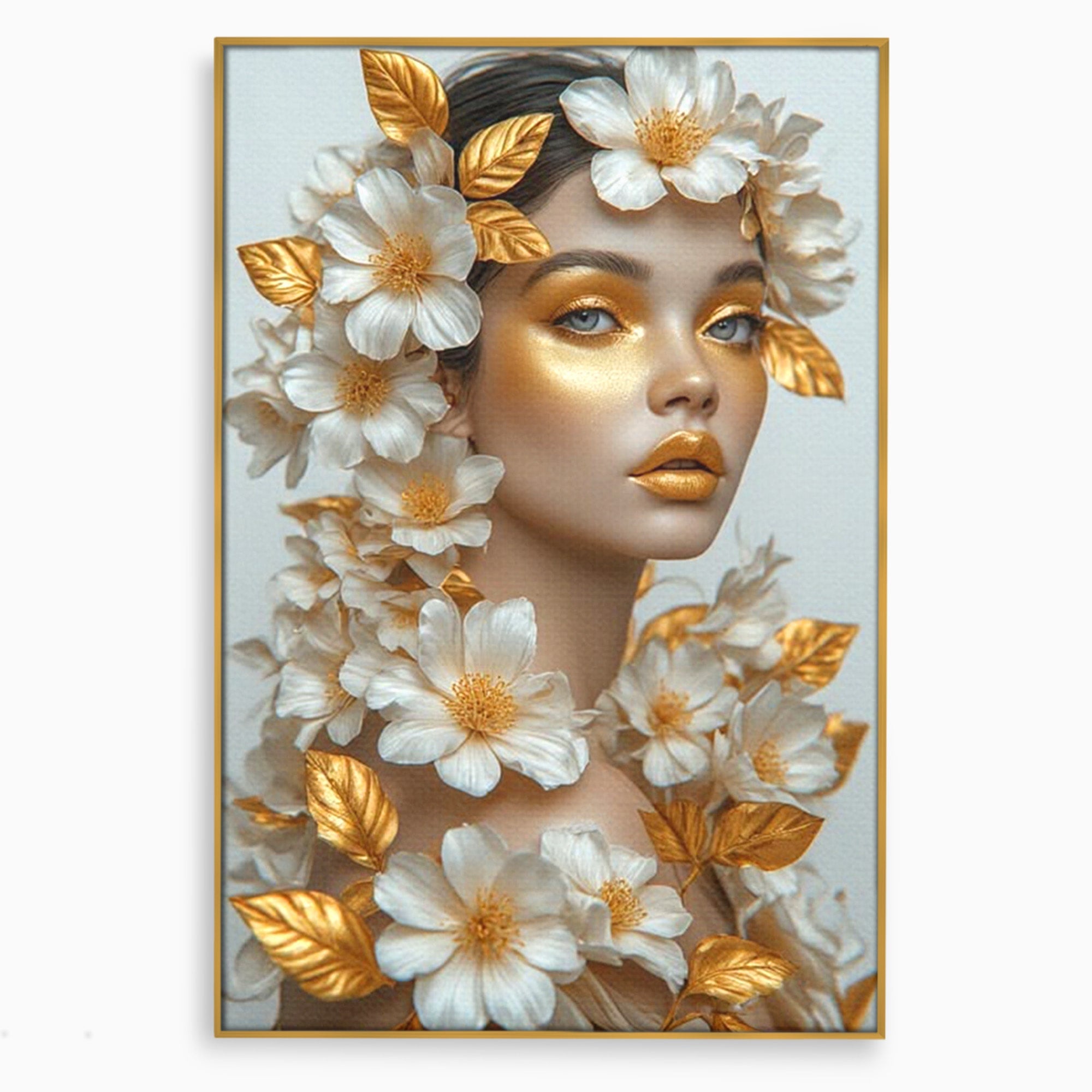 Tablou Canvas Premium LuxCanva® PI1348, Portret Floral, Privire, Flori, Eleganta, Frumusete, Culori Vibrante, Living, Dormitor