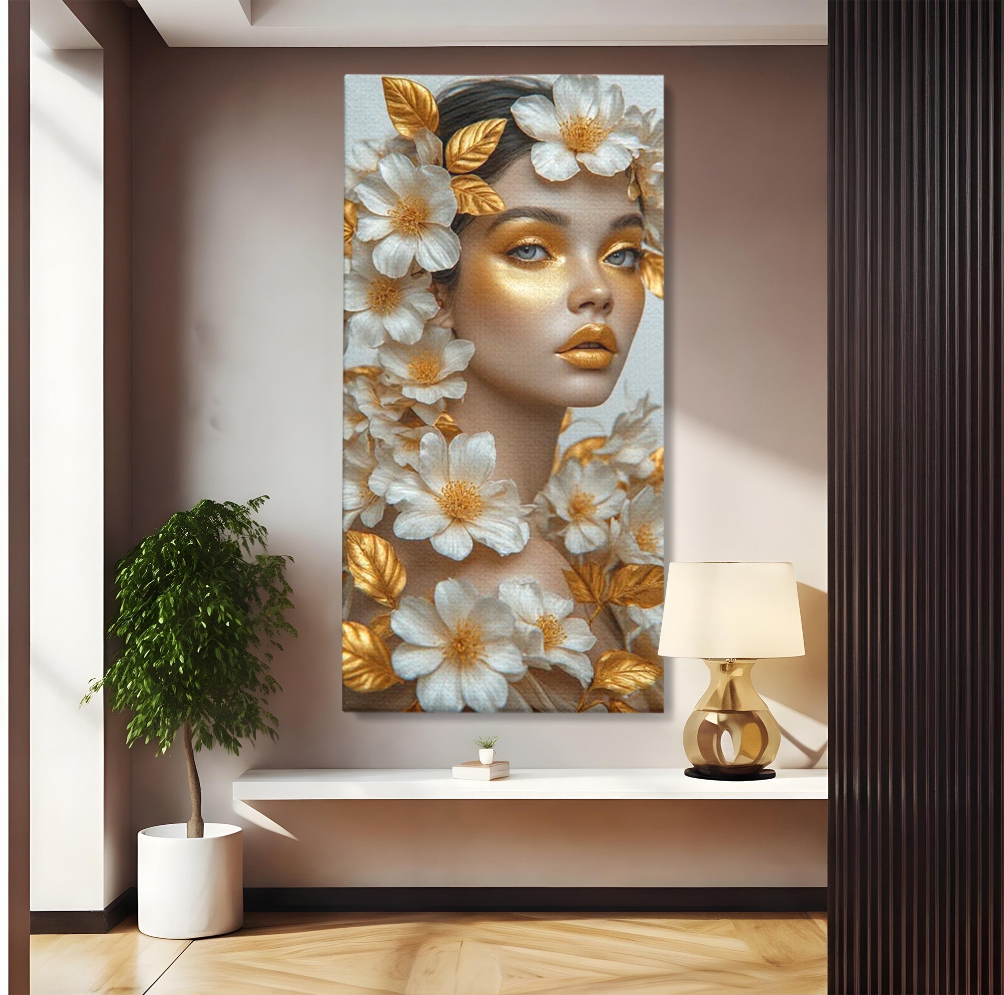 Tablou Canvas Premium LuxCanva® PI1348, Portret Floral, Privire, Flori, Eleganta, Frumusete, Culori Vibrante, Living, Dormitor