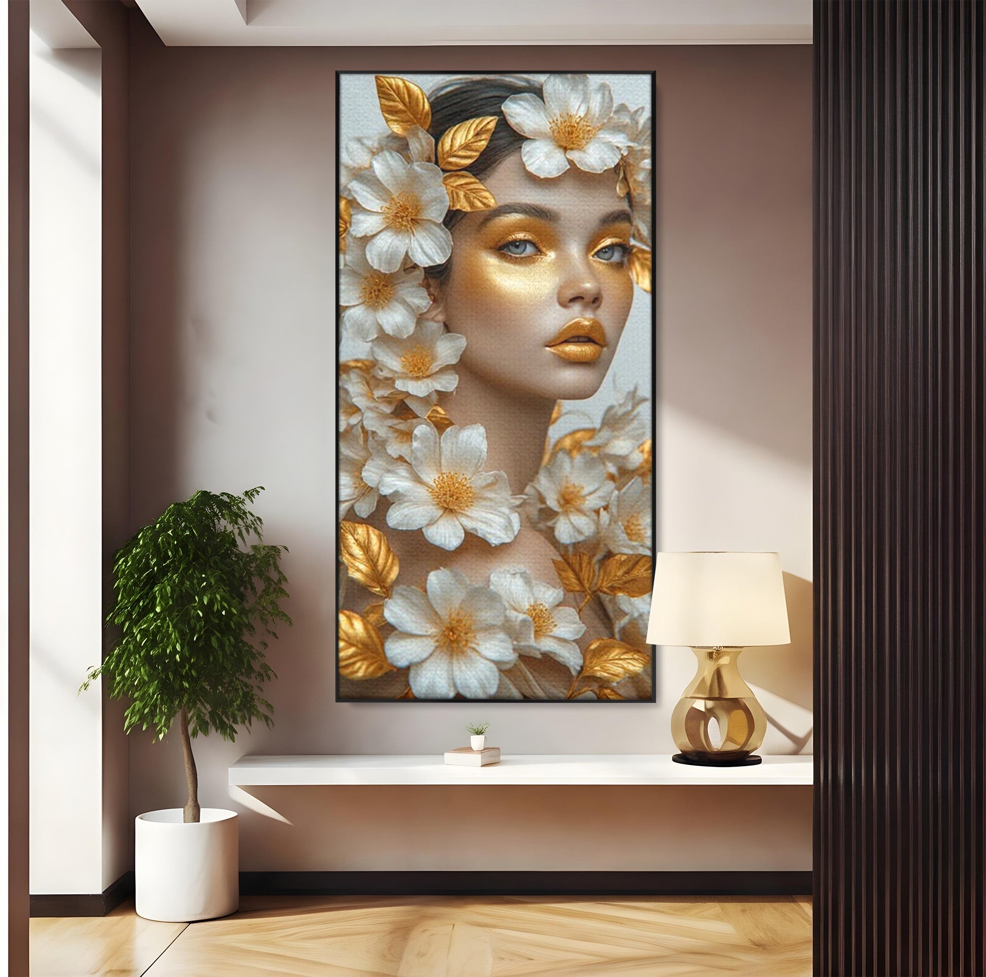 Tablou Canvas Premium LuxCanva® PI1348, Portret Floral, Privire, Flori, Eleganta, Frumusete, Culori Vibrante, Living, Dormitor