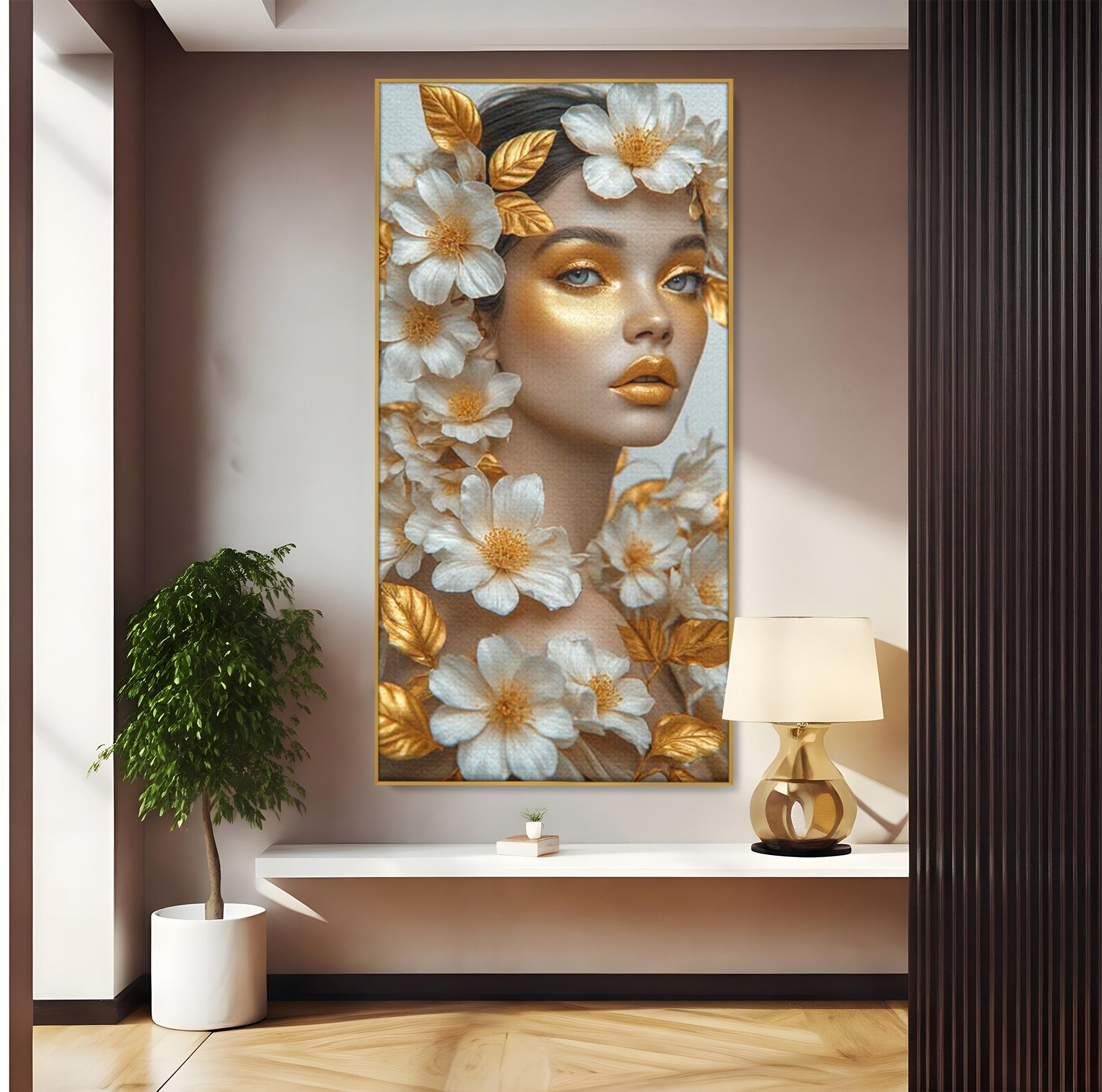 Tablou Canvas Premium LuxCanva® PI1348, Portret Floral, Privire, Flori, Eleganta, Frumusete, Culori Vibrante, Living, Dormitor