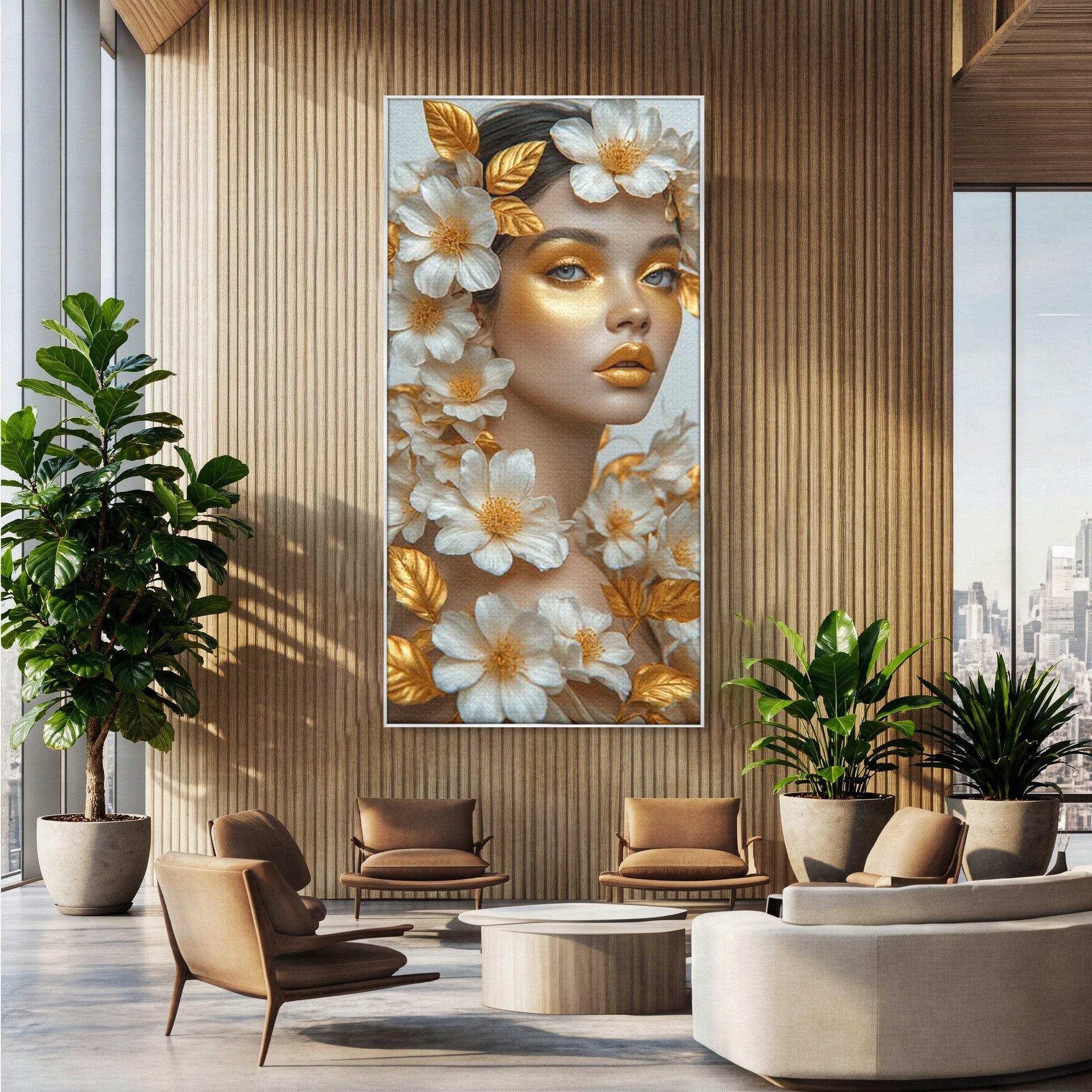 Tablou Canvas Premium LuxCanva® PI1348, Portret Floral, Privire, Flori, Eleganta, Frumusete, Culori Vibrante, Living, Dormitor