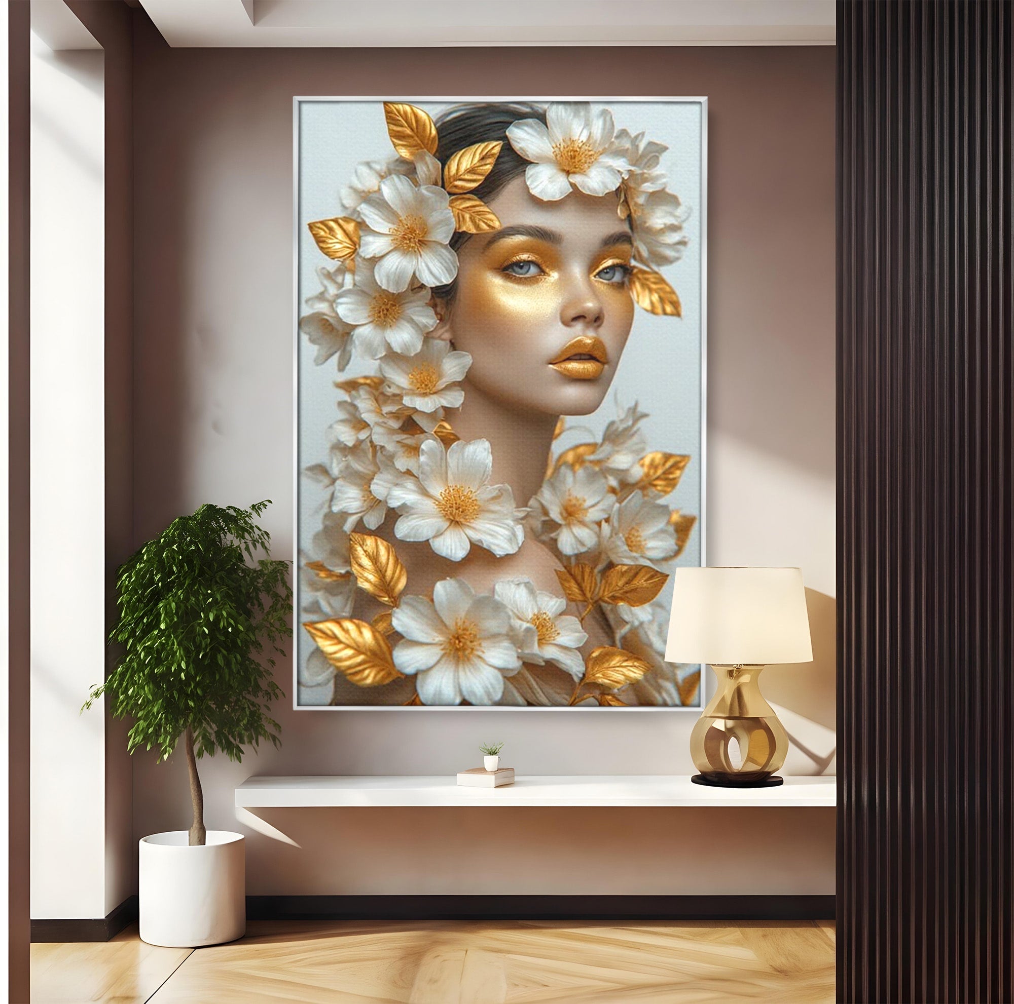 Tablou Canvas Premium LuxCanva® PI1348, Portret Floral, Privire, Flori, Eleganta, Frumusete, Culori Vibrante, Living, Dormitor