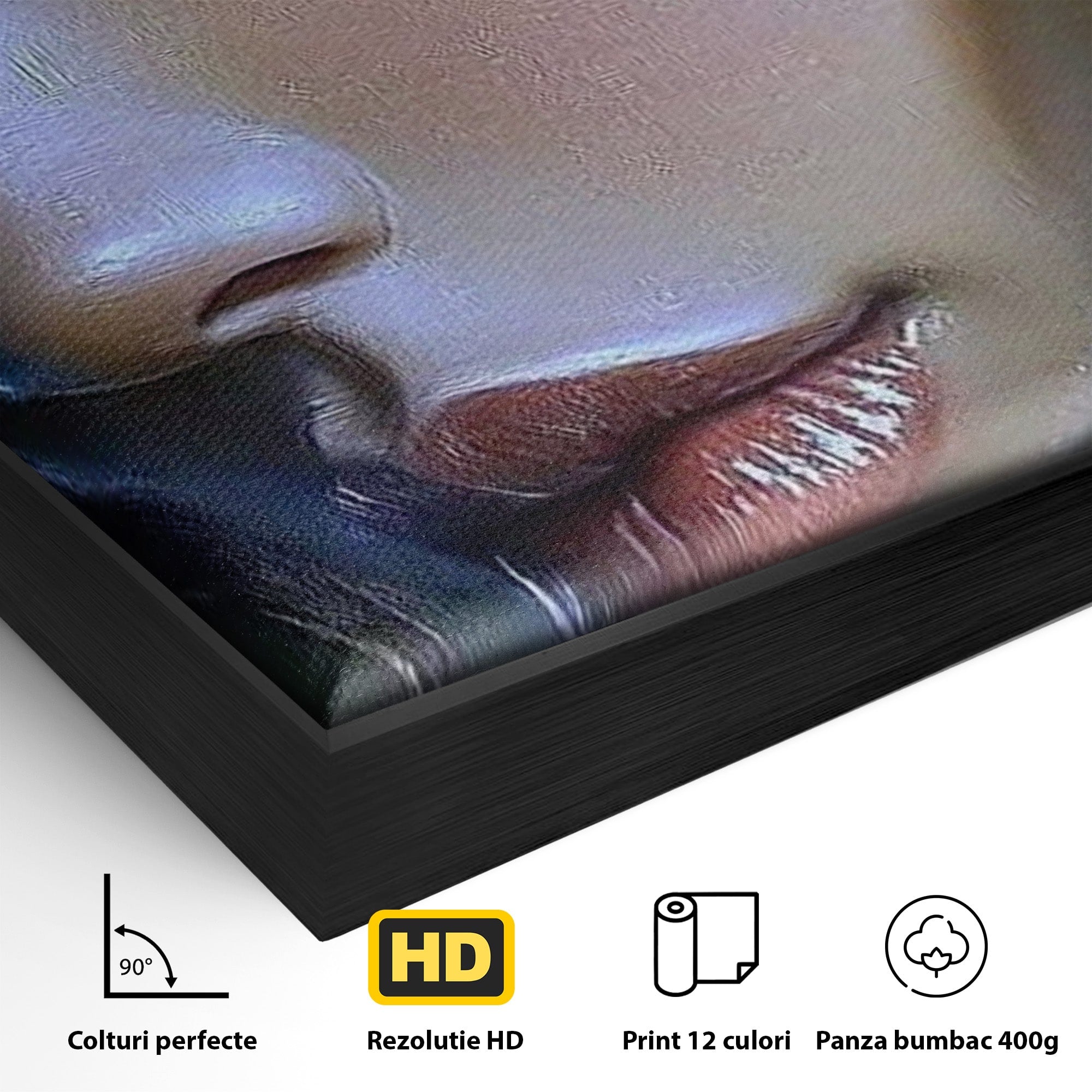 Tablou Canvas Premium LuxCanva® PI1350, Ochiul Fermecator, Portret, Femeie, Mister, Eleganta, Culori Vibrante, Living, Dormitor
