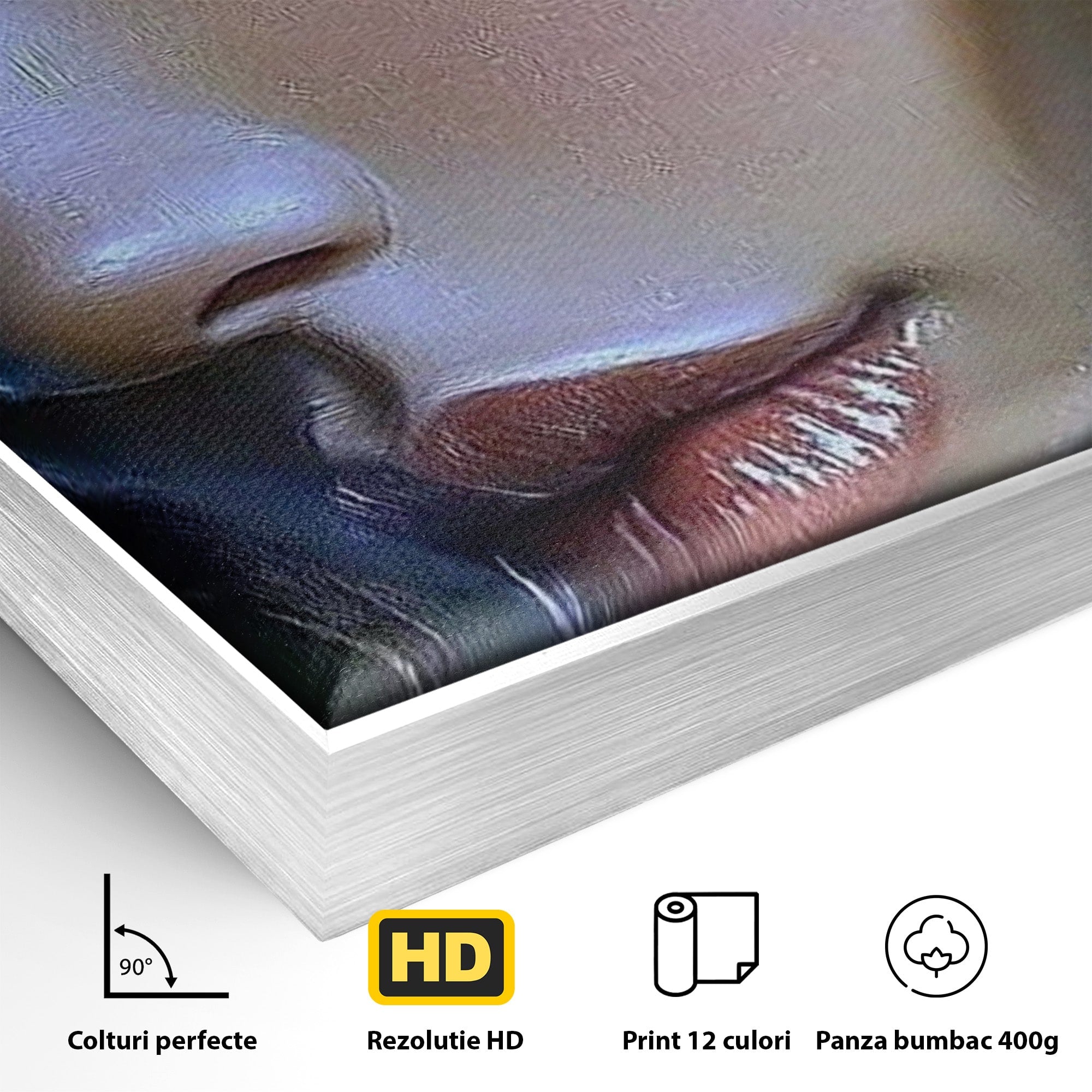 Tablou Canvas Premium LuxCanva® PI1350, Ochiul Fermecator, Portret, Femeie, Mister, Eleganta, Culori Vibrante, Living, Dormitor