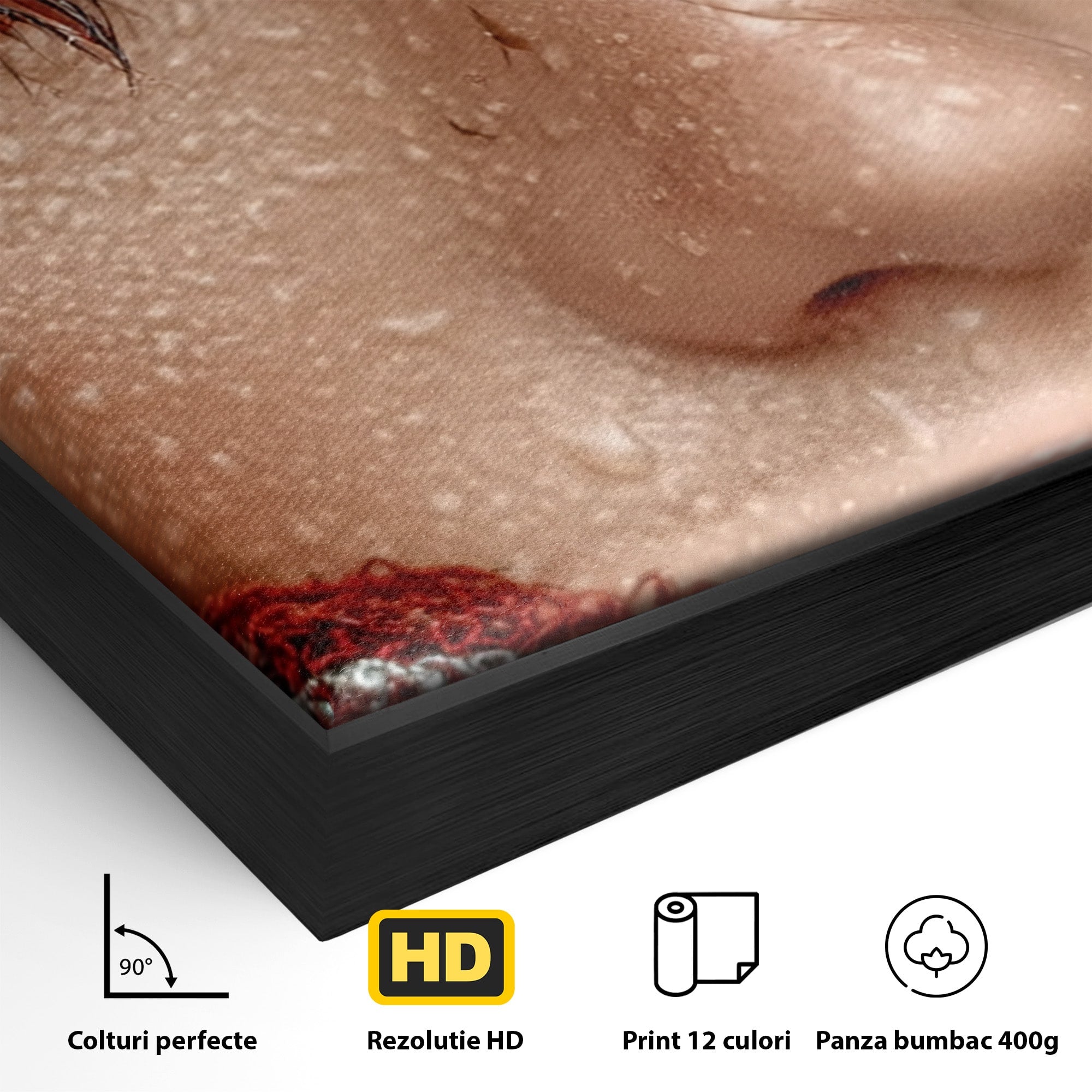 Tablou Canvas Premium LuxCanva® PI1353, Privire Hipnotica, Seductie, Exotic, Mister, Emotie, Detalii, Culori Vibrante, Living, Dormitor, Salon