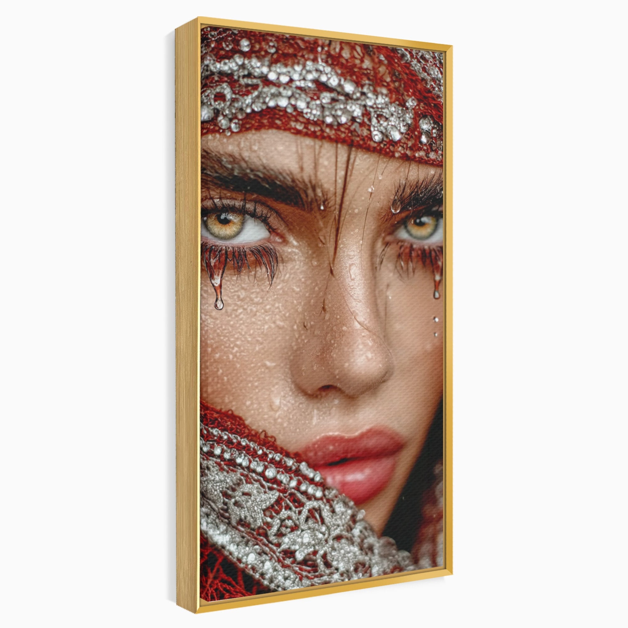 Tablou Canvas Premium LuxCanva® PI1353, Privire Hipnotica, Seductie, Exotic, Mister, Emotie, Detalii, Culori Vibrante, Living, Dormitor, Salon