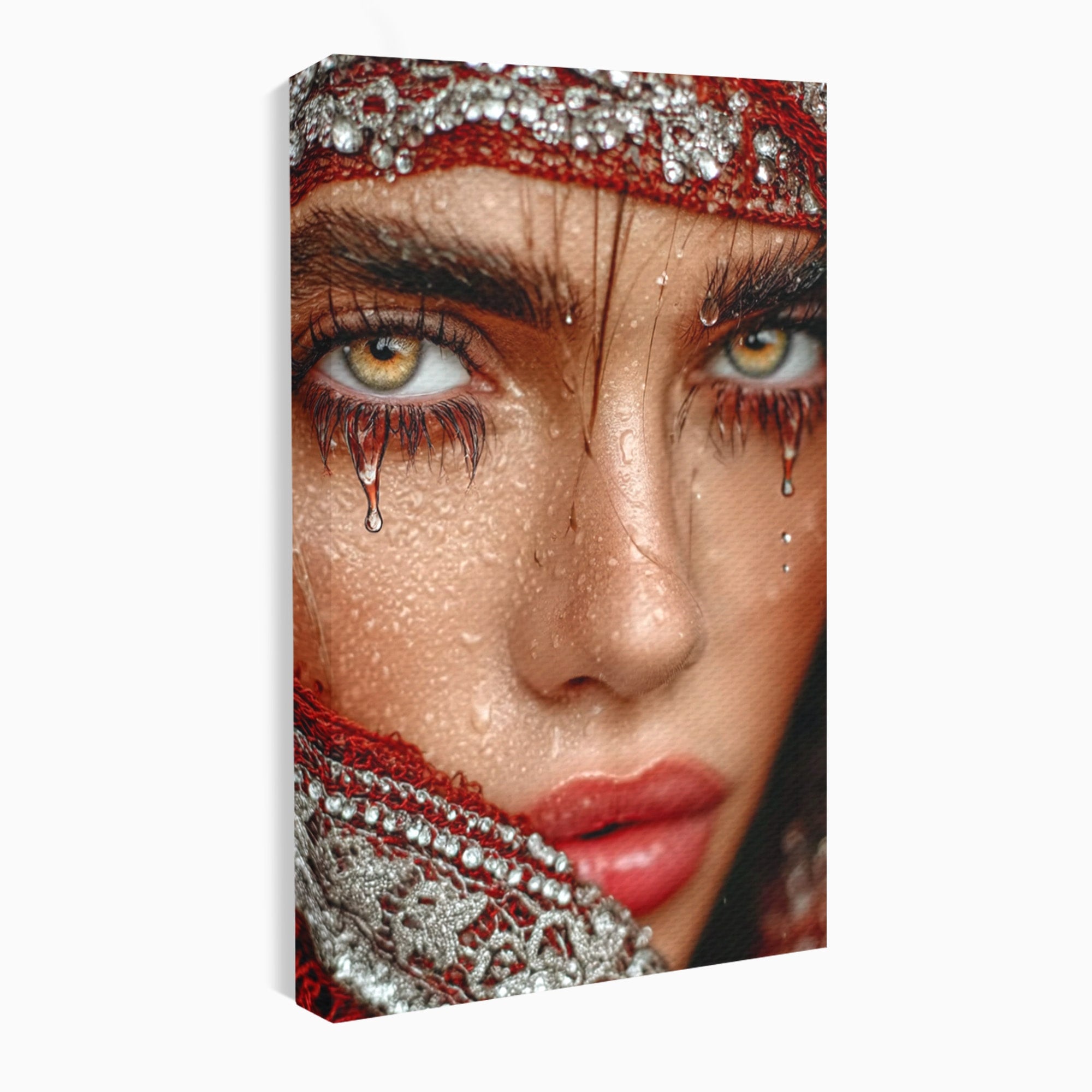 Tablou Canvas Premium LuxCanva® PI1353, Privire Hipnotica, Seductie, Exotic, Mister, Emotie, Detalii, Culori Vibrante, Living, Dormitor, Salon