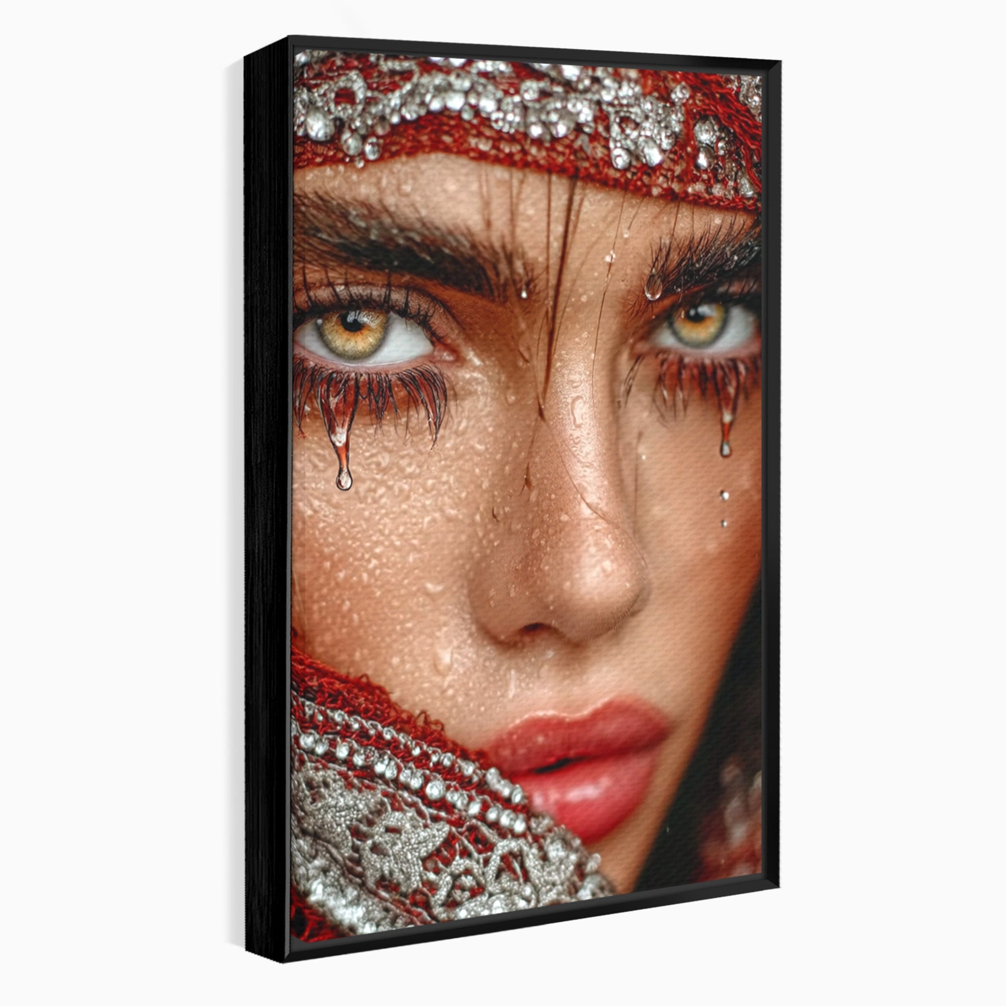 Tablou Canvas Premium LuxCanva® PI1353, Privire Hipnotica, Seductie, Exotic, Mister, Emotie, Detalii, Culori Vibrante, Living, Dormitor, Salon