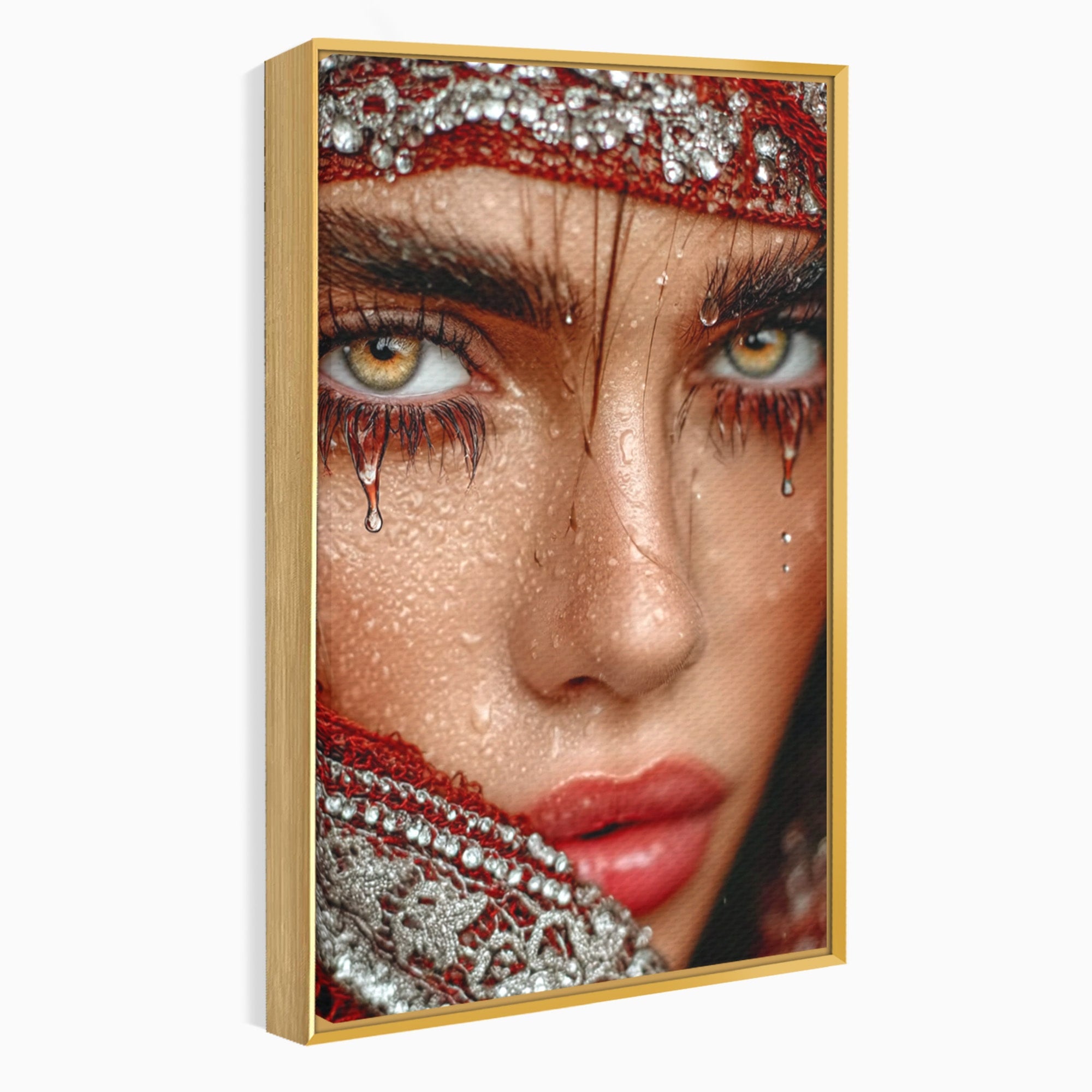Tablou Canvas Premium LuxCanva® PI1353, Privire Hipnotica, Seductie, Exotic, Mister, Emotie, Detalii, Culori Vibrante, Living, Dormitor, Salon