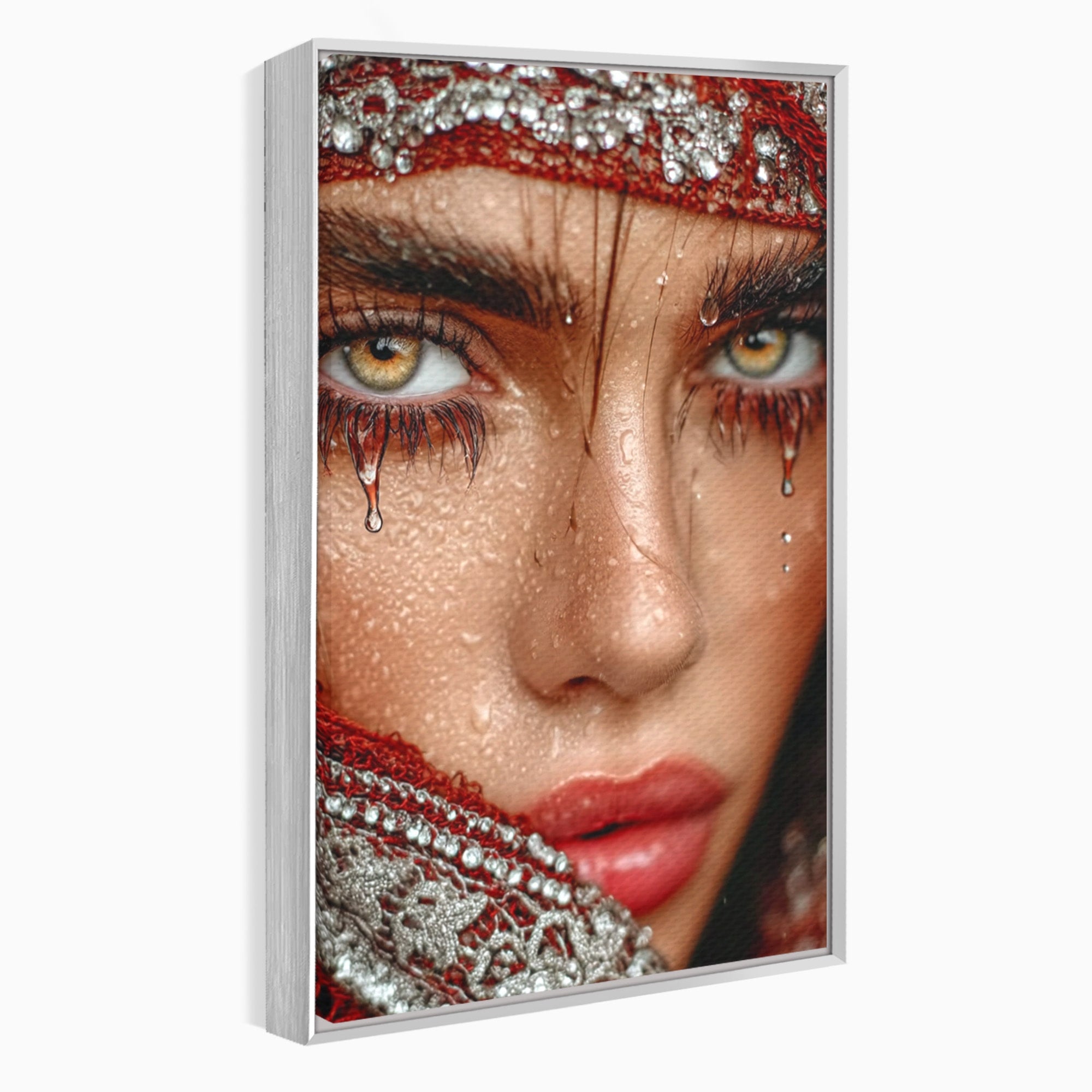 Tablou Canvas Premium LuxCanva® PI1353, Privire Hipnotica, Seductie, Exotic, Mister, Emotie, Detalii, Culori Vibrante, Living, Dormitor, Salon