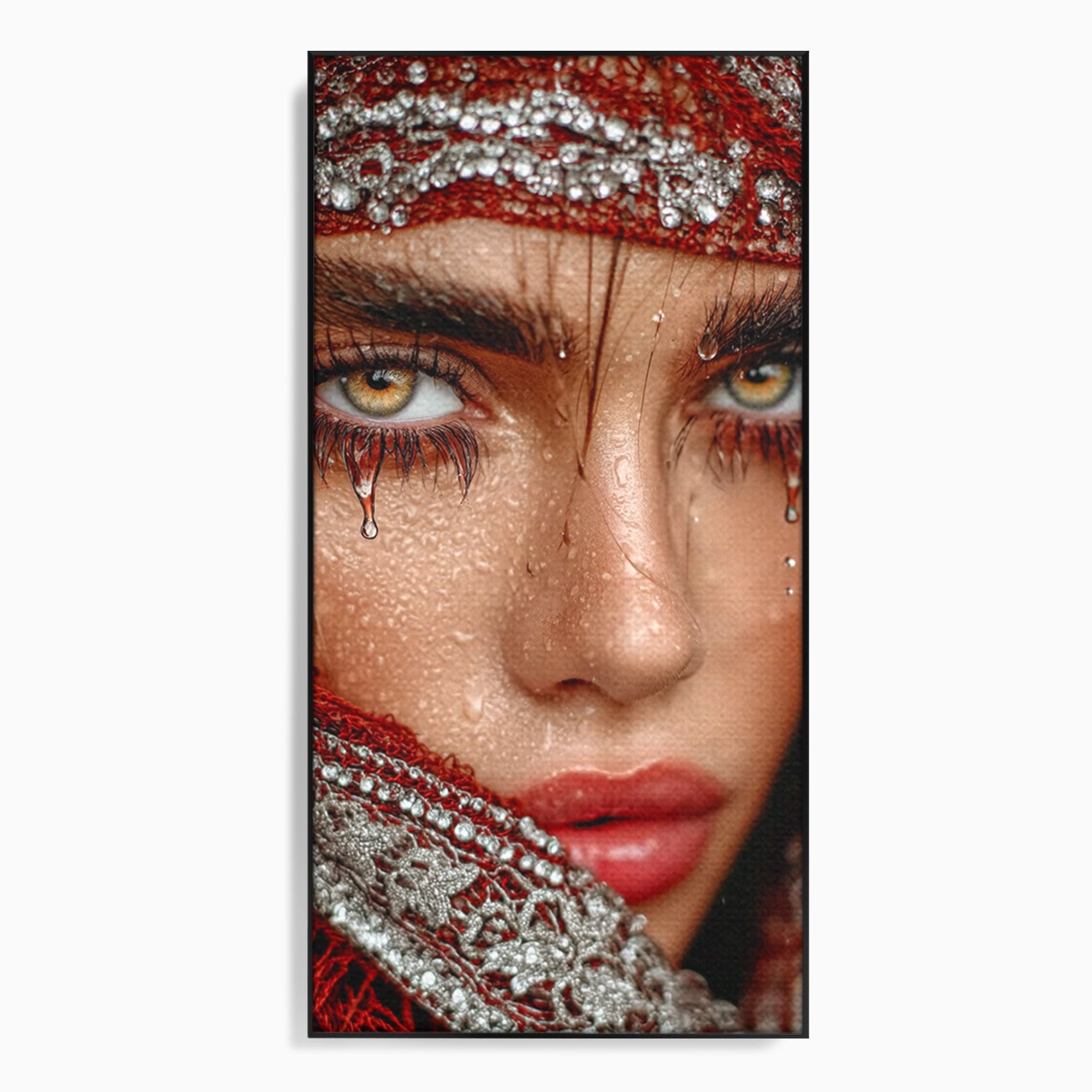 Tablou Canvas Premium LuxCanva® PI1353, Privire Hipnotica, Seductie, Exotic, Mister, Emotie, Detalii, Culori Vibrante, Living, Dormitor, Salon
