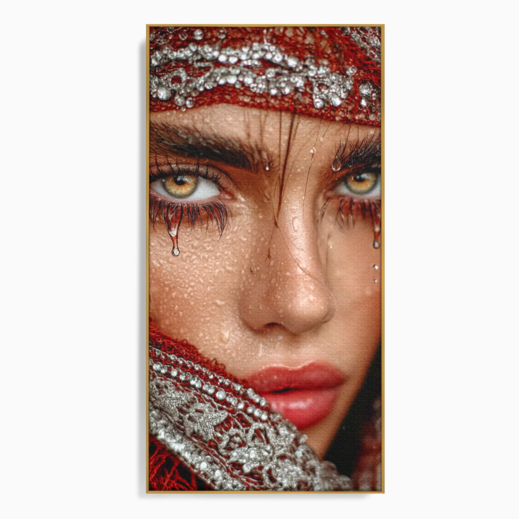Tablou Canvas Premium LuxCanva® PI1353, Privire Hipnotica, Seductie, Exotic, Mister, Emotie, Detalii, Culori Vibrante, Living, Dormitor, Salon
