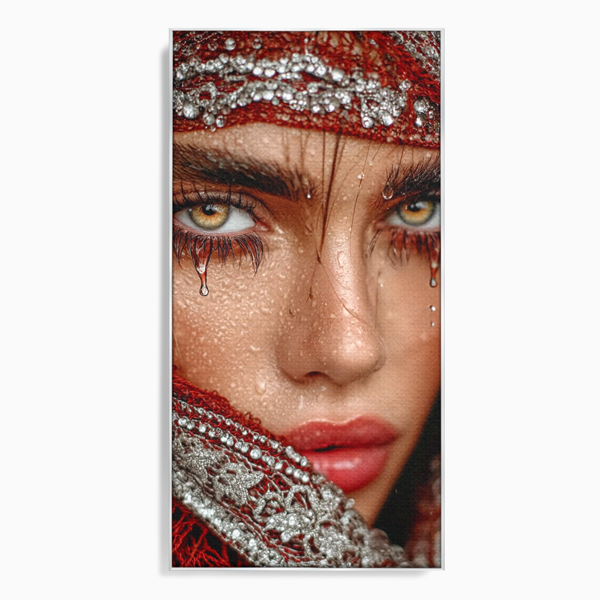 Tablou Canvas Premium LuxCanva® PI1353, Privire Hipnotica, Seductie, Exotic, Mister, Emotie, Detalii, Culori Vibrante, Living, Dormitor, Salon