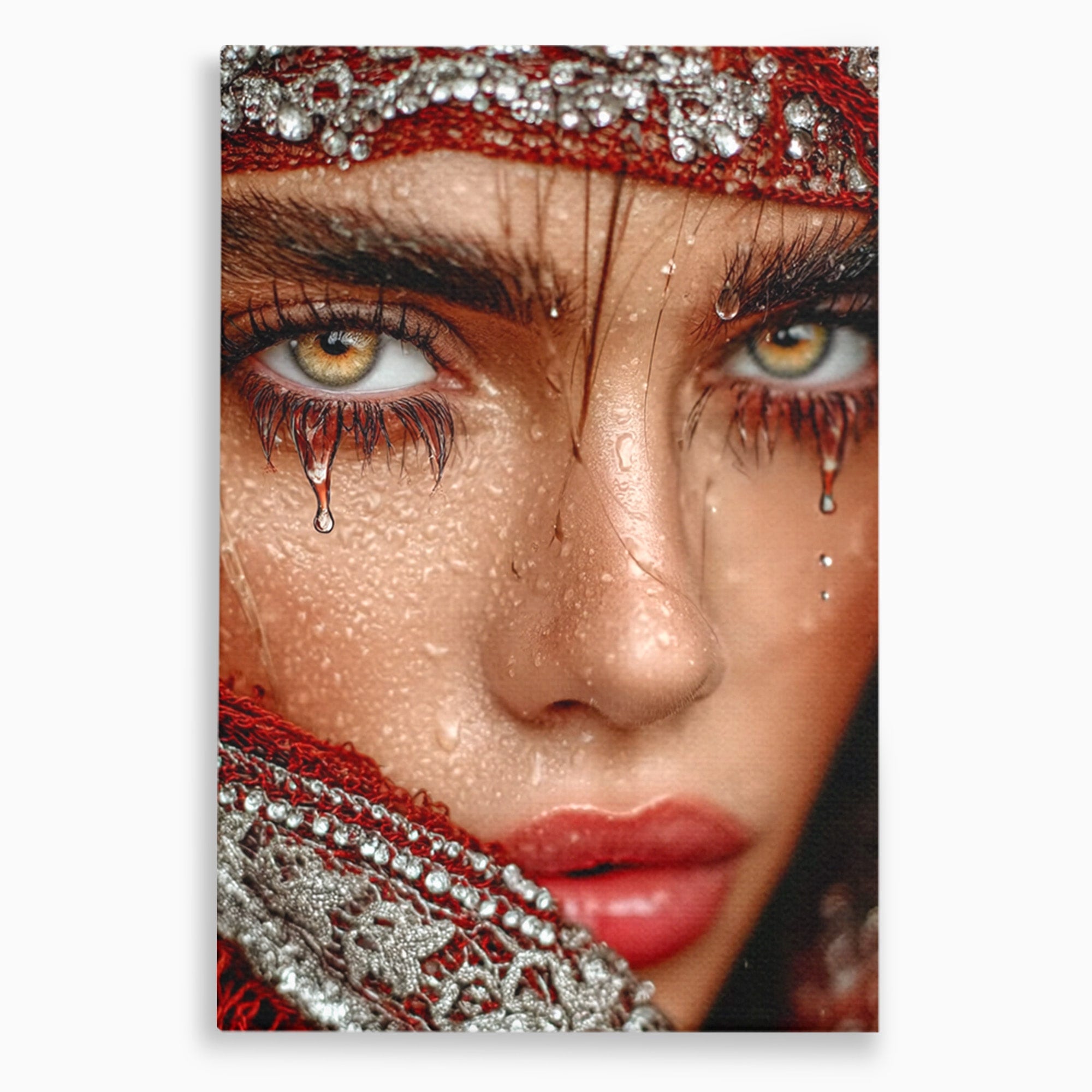 Tablou Canvas Premium LuxCanva® PI1353, Privire Hipnotica, Seductie, Exotic, Mister, Emotie, Detalii, Culori Vibrante, Living, Dormitor, Salon