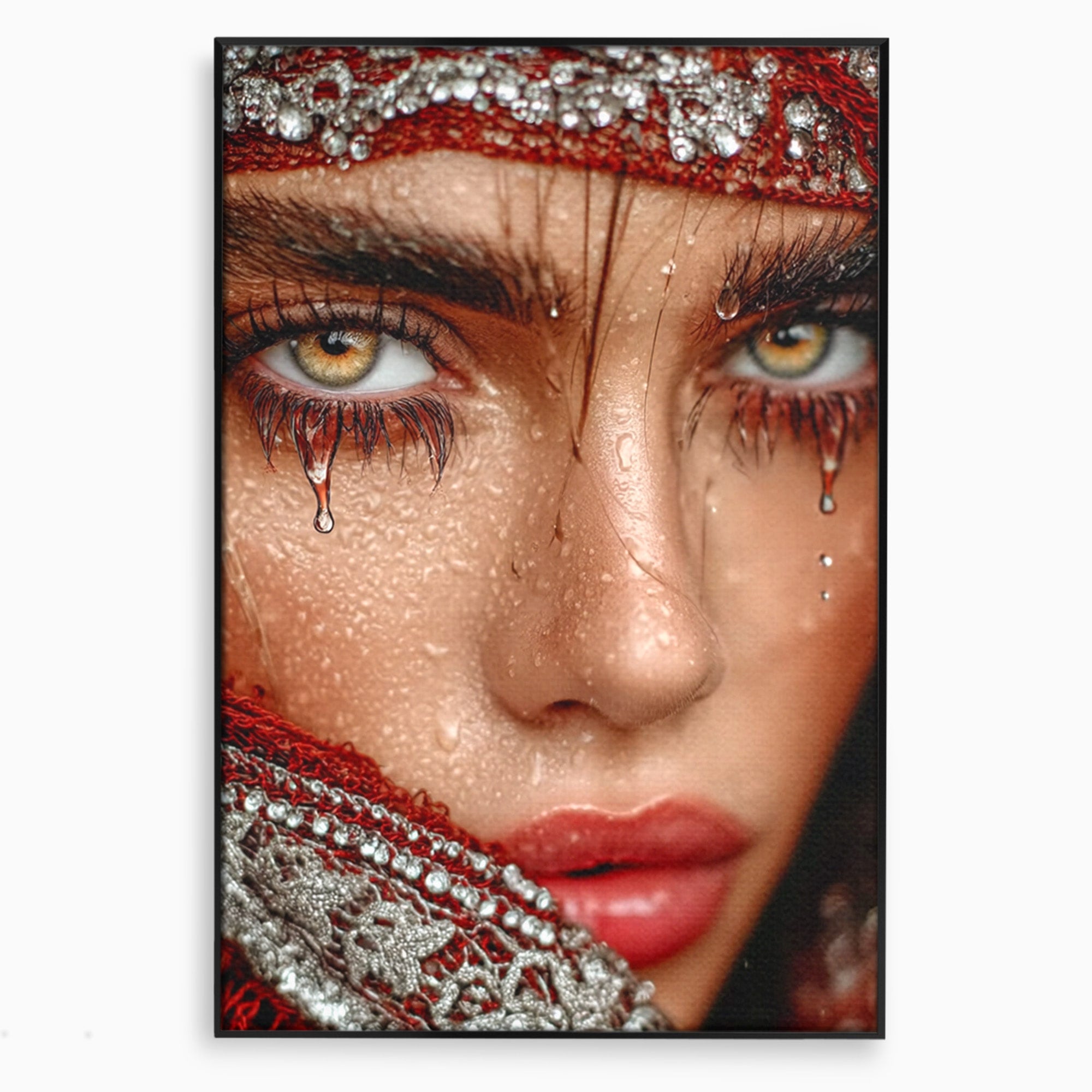 Tablou Canvas Premium LuxCanva® PI1353, Privire Hipnotica, Seductie, Exotic, Mister, Emotie, Detalii, Culori Vibrante, Living, Dormitor, Salon