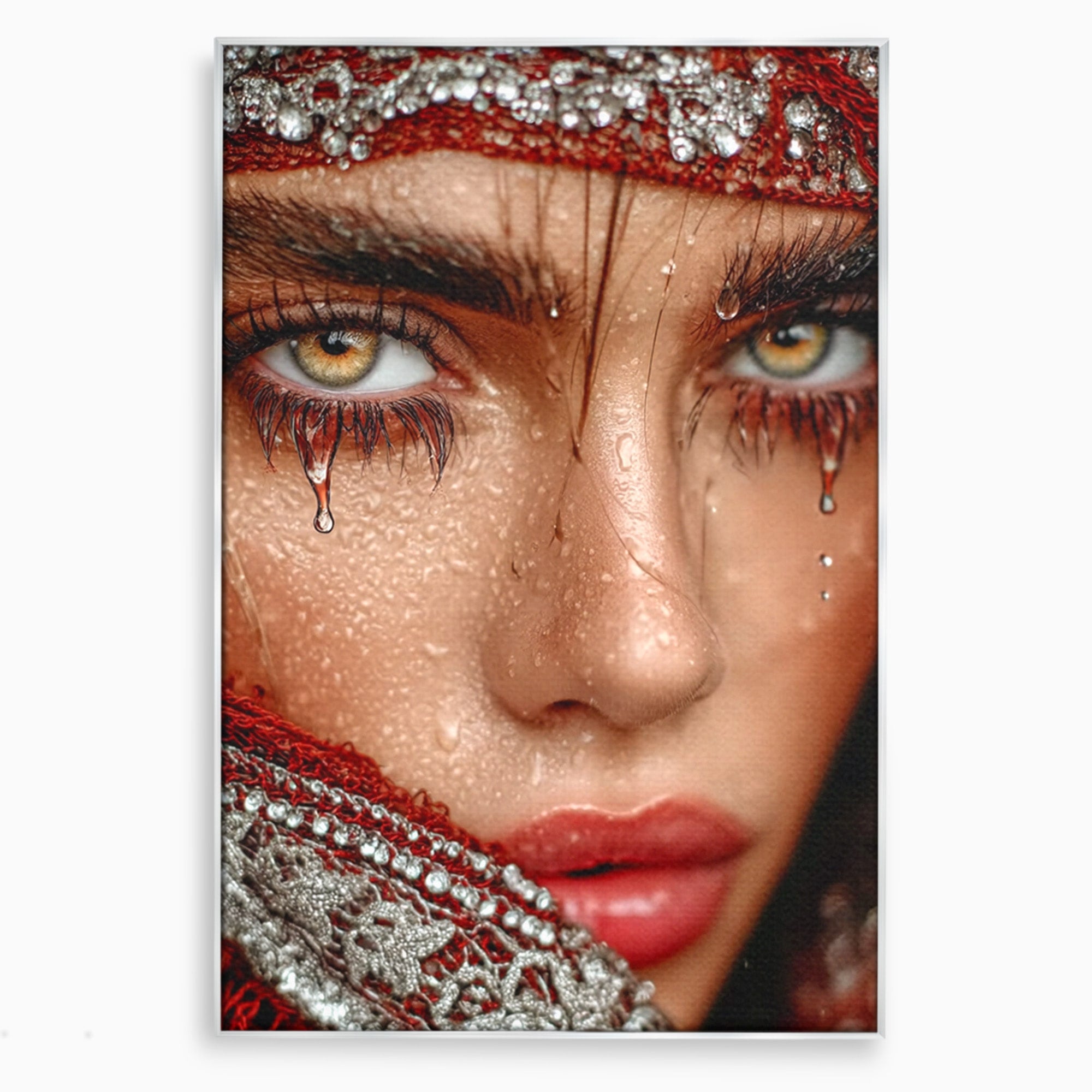 Tablou Canvas Premium LuxCanva® PI1353, Privire Hipnotica, Seductie, Exotic, Mister, Emotie, Detalii, Culori Vibrante, Living, Dormitor, Salon