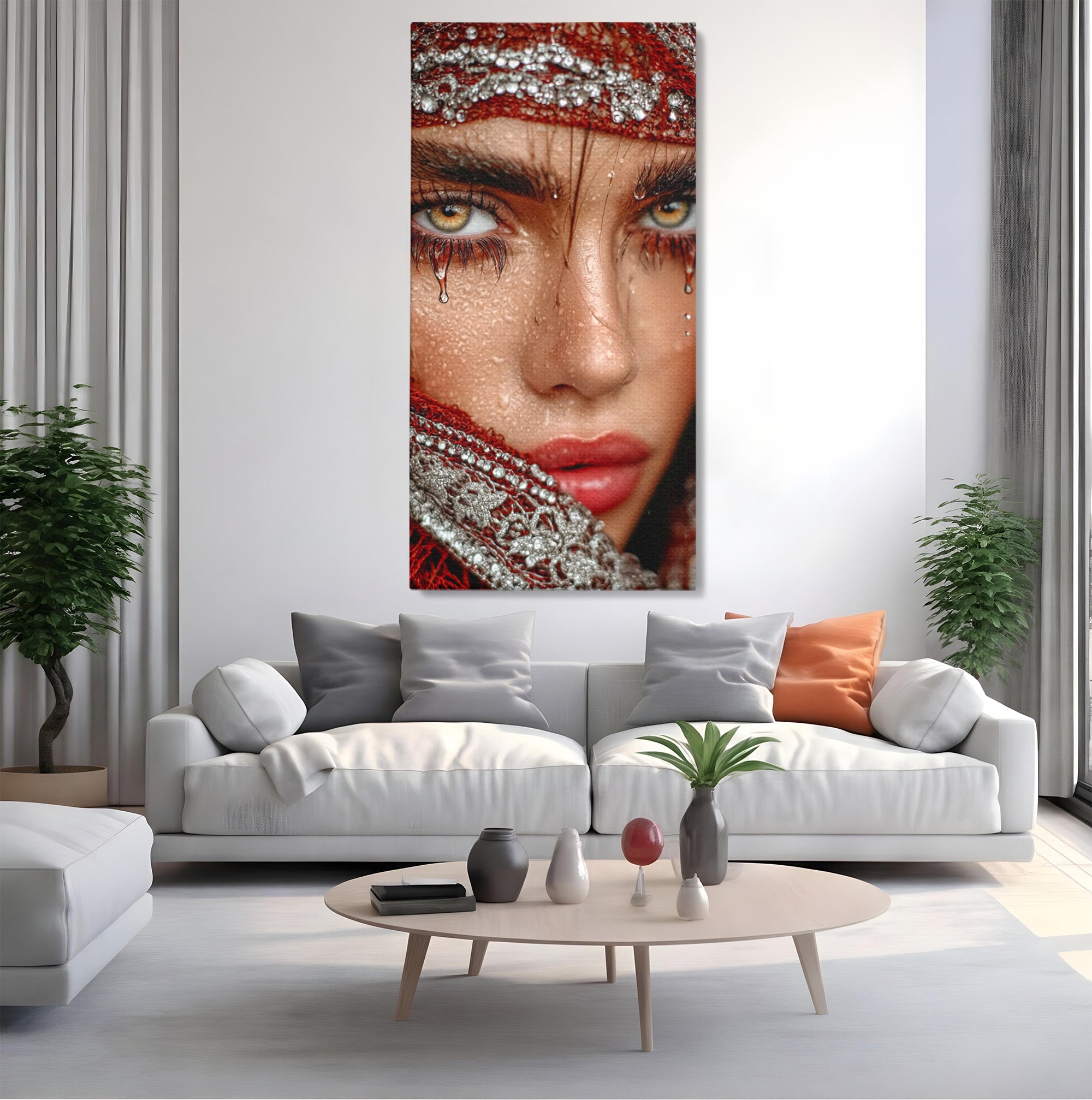 Tablou Canvas Premium LuxCanva® PI1353, Privire Hipnotica, Seductie, Exotic, Mister, Emotie, Detalii, Culori Vibrante, Living, Dormitor, Salon