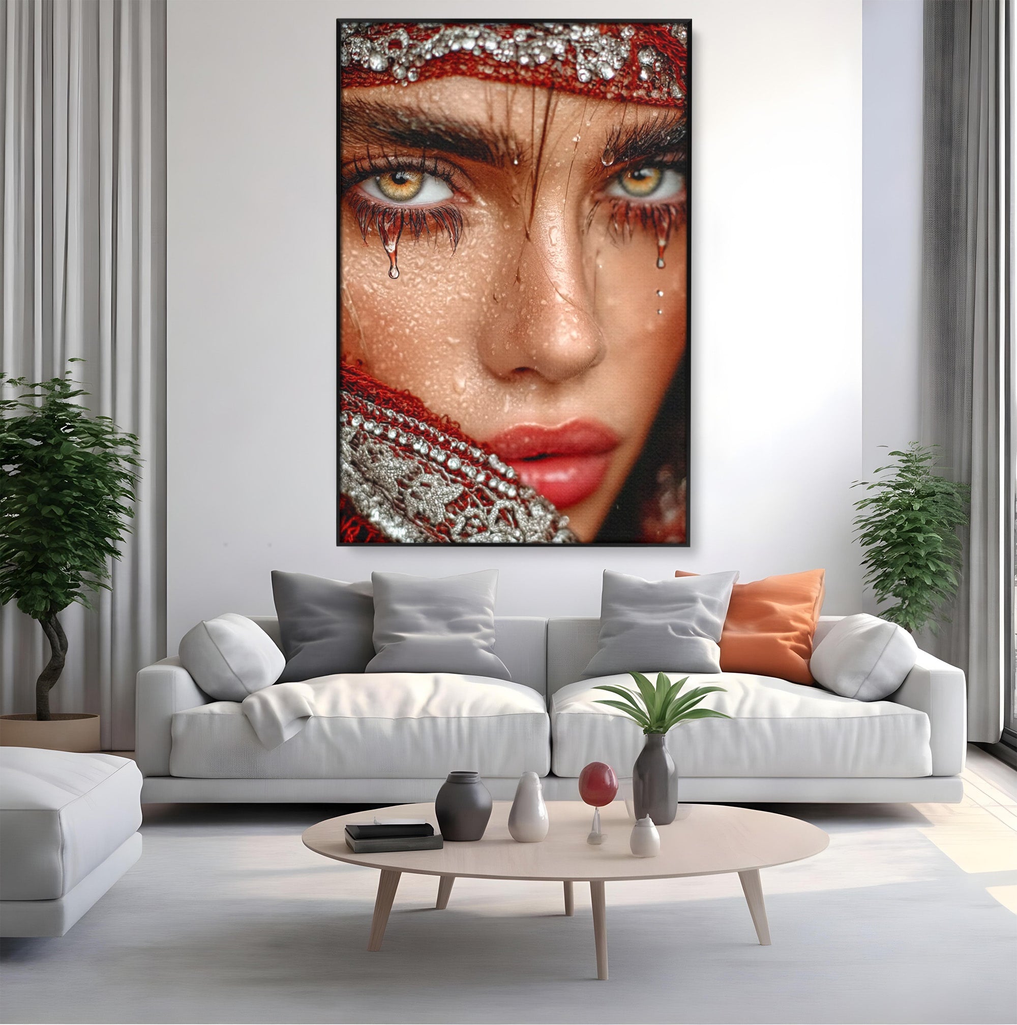 Tablou Canvas Premium LuxCanva® PI1353, Privire Hipnotica, Seductie, Exotic, Mister, Emotie, Detalii, Culori Vibrante, Living, Dormitor, Salon