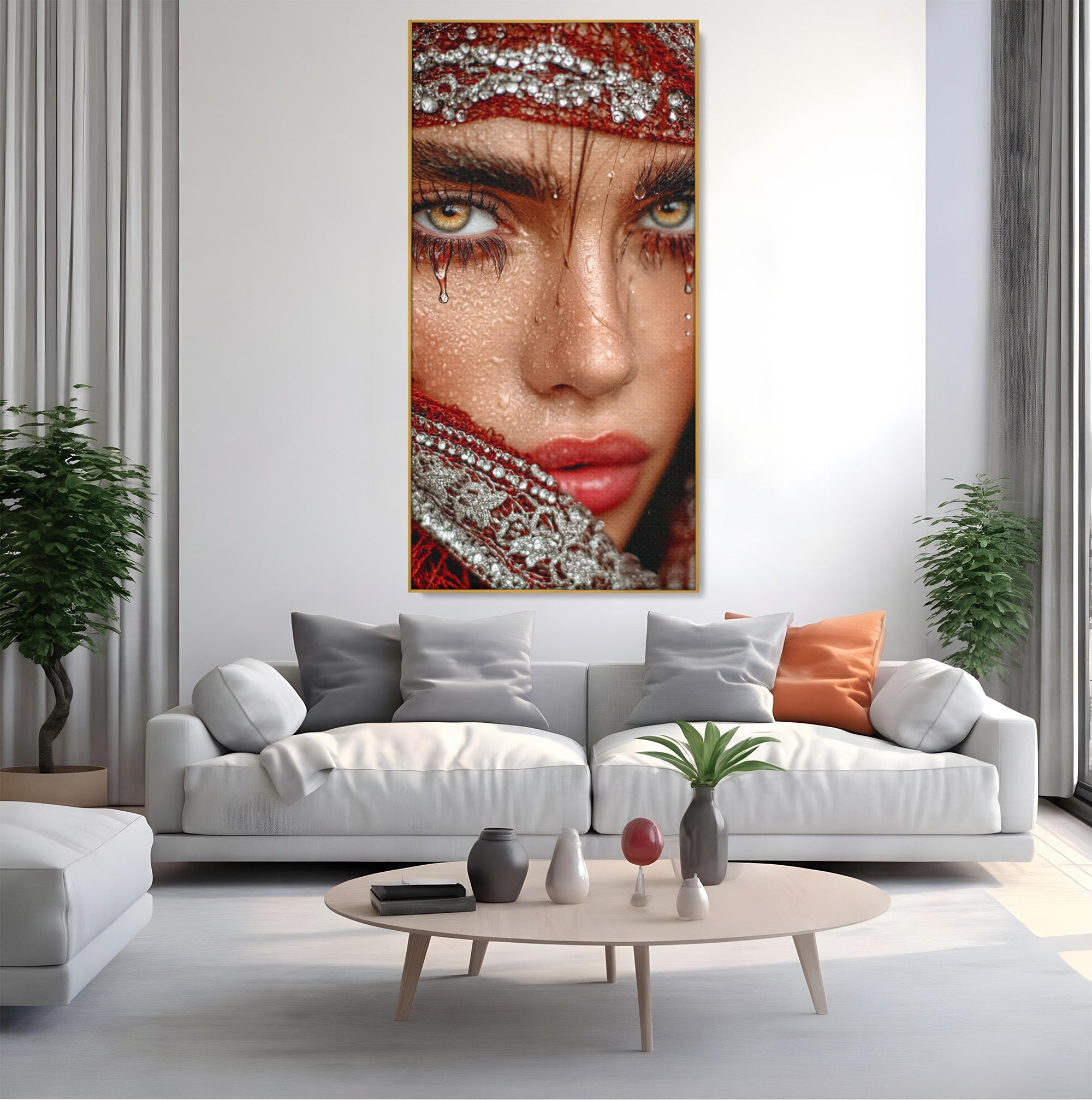 Tablou Canvas Premium LuxCanva® PI1353, Privire Hipnotica, Seductie, Exotic, Mister, Emotie, Detalii, Culori Vibrante, Living, Dormitor, Salon