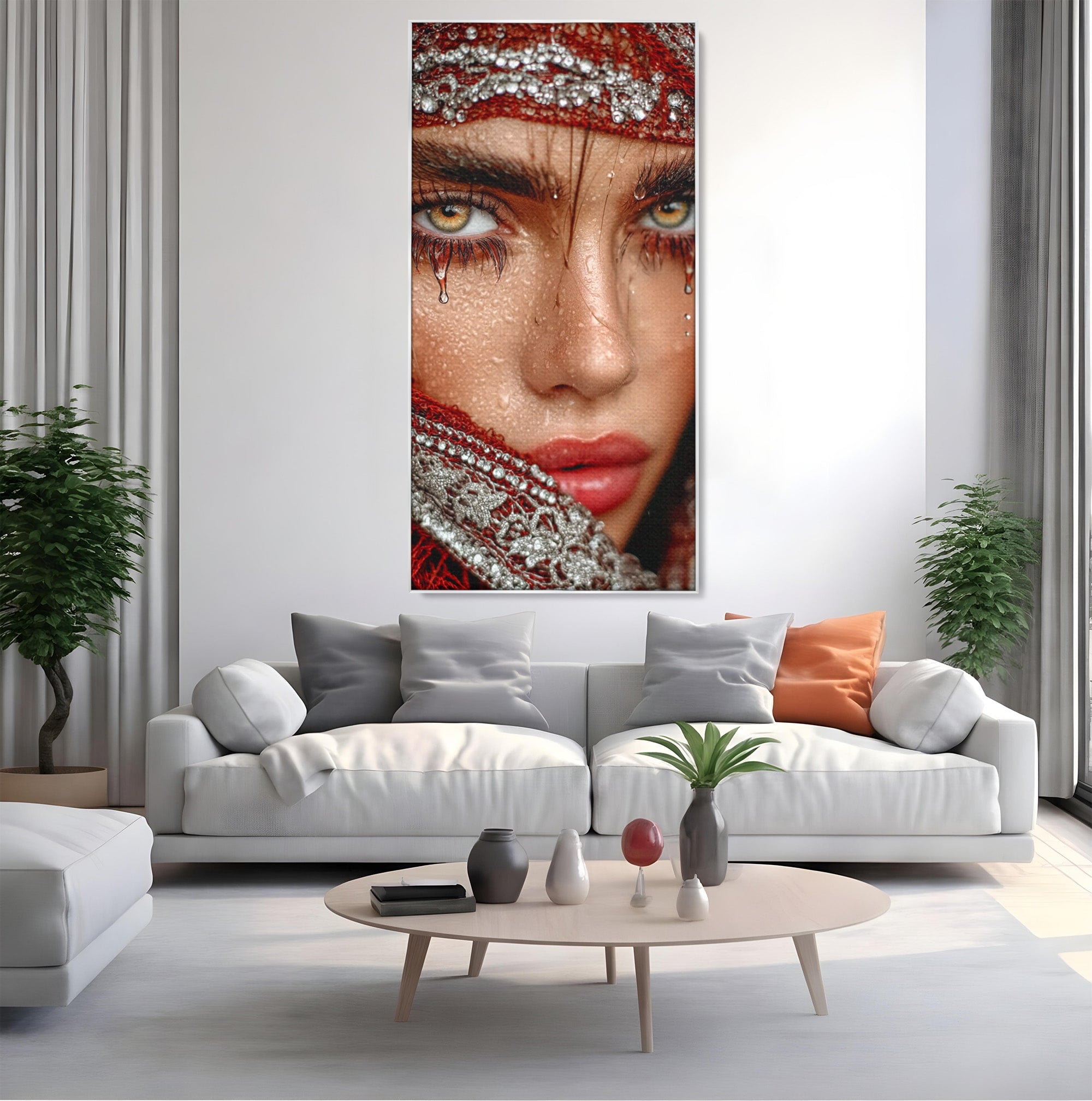 Tablou Canvas Premium LuxCanva® PI1353, Privire Hipnotica, Seductie, Exotic, Mister, Emotie, Detalii, Culori Vibrante, Living, Dormitor, Salon