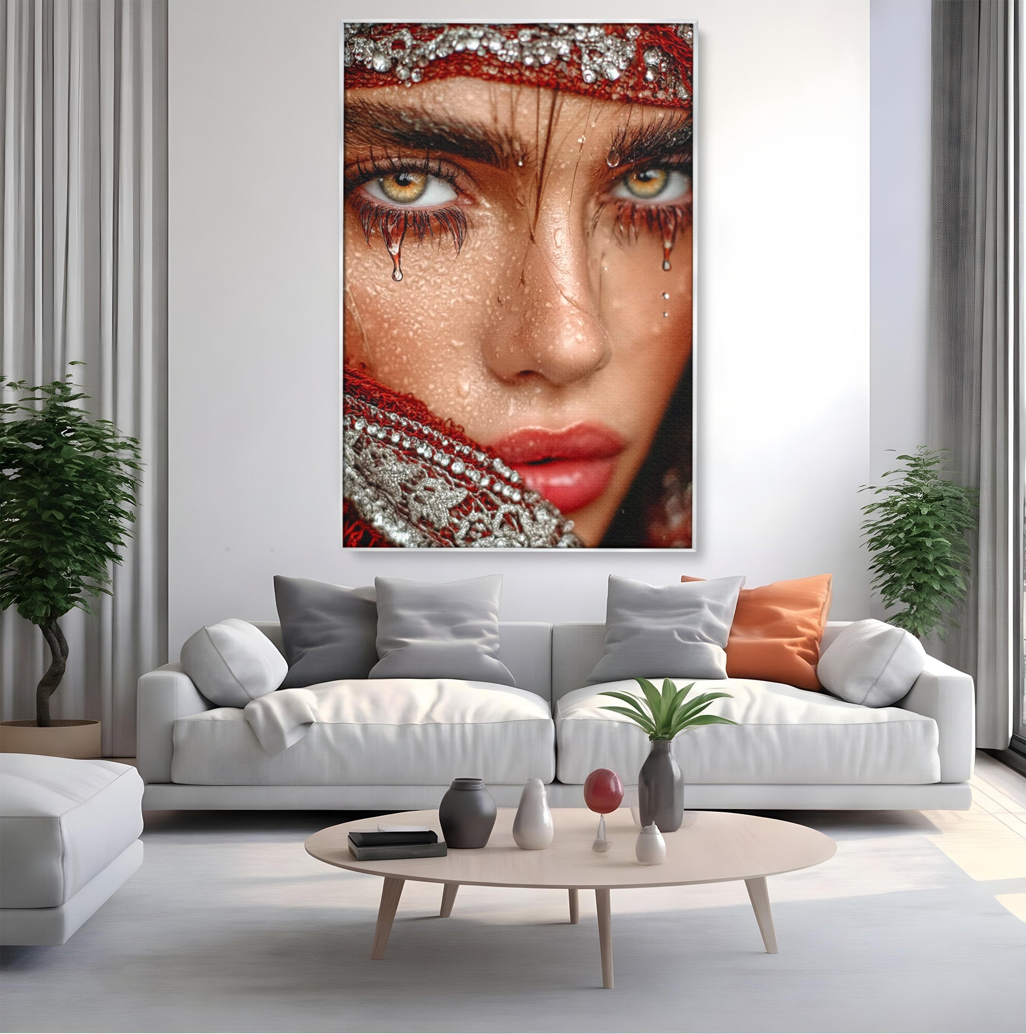 Tablou Canvas Premium LuxCanva® PI1353, Privire Hipnotica, Seductie, Exotic, Mister, Emotie, Detalii, Culori Vibrante, Living, Dormitor, Salon