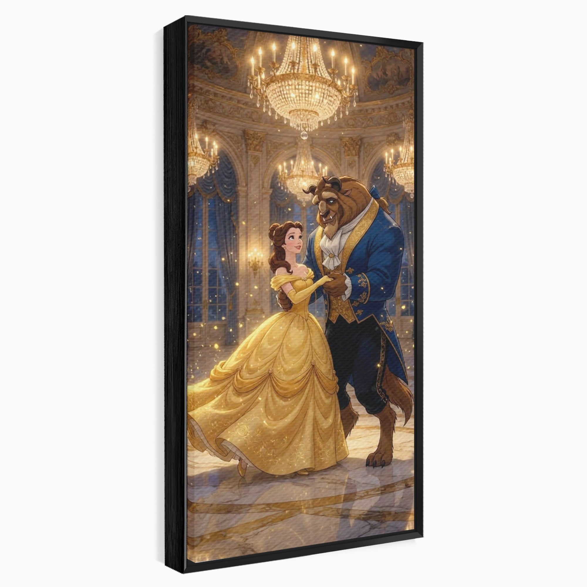 Tablou Canvas Premium LuxCanva® PI1362, Balul de Poveste, Dans, Candelabru, Romantism, Poveste, Rochie, Culori Vibrante, Living, Dormitor, Camera Copii