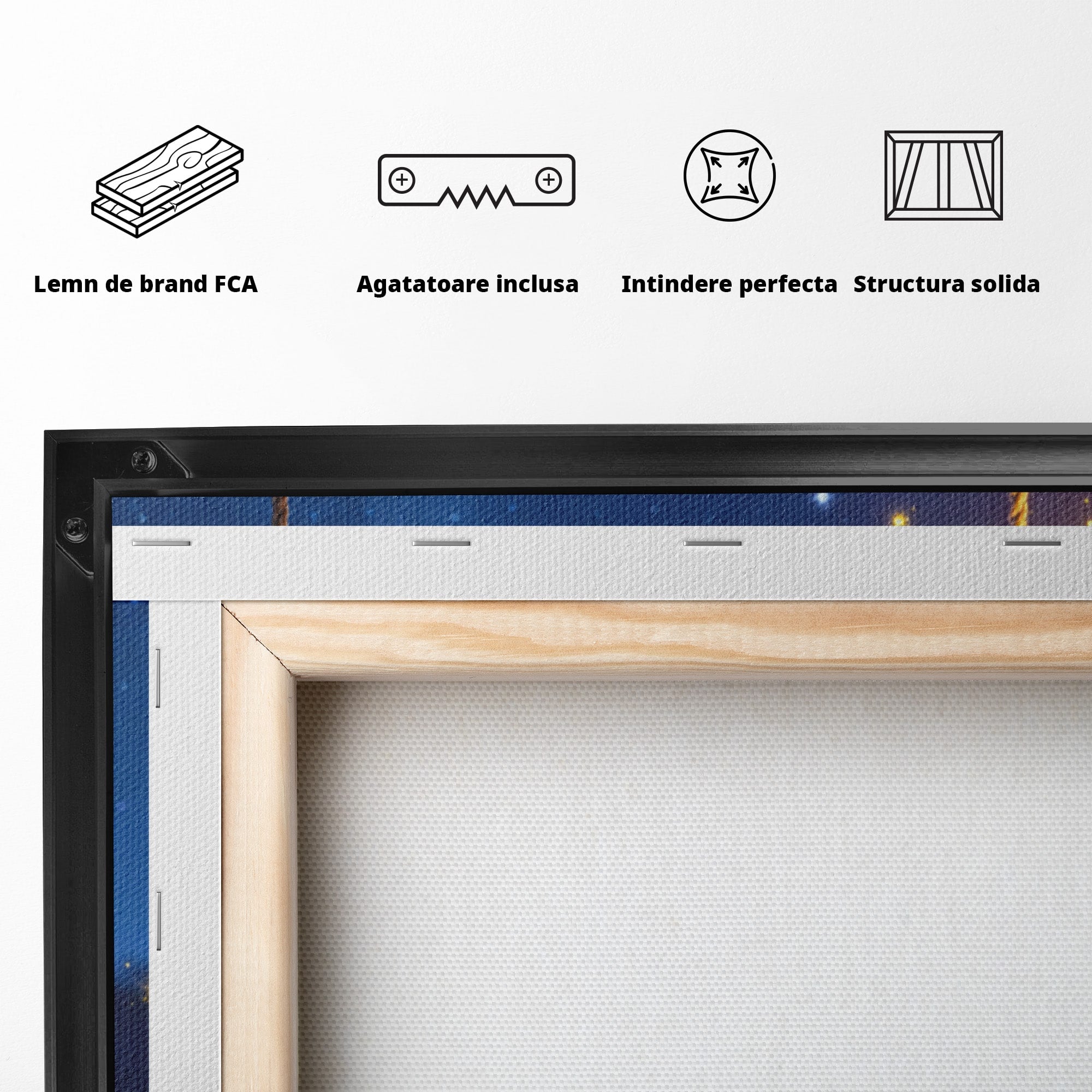 Tablou Canvas Premium LuxCanva® PI1363, Noapte in Zootopia, Animatie, Prietenie, Juddy, Stele, Nick, Culori Vibrante, Living, Dormitor, Camera Copii
