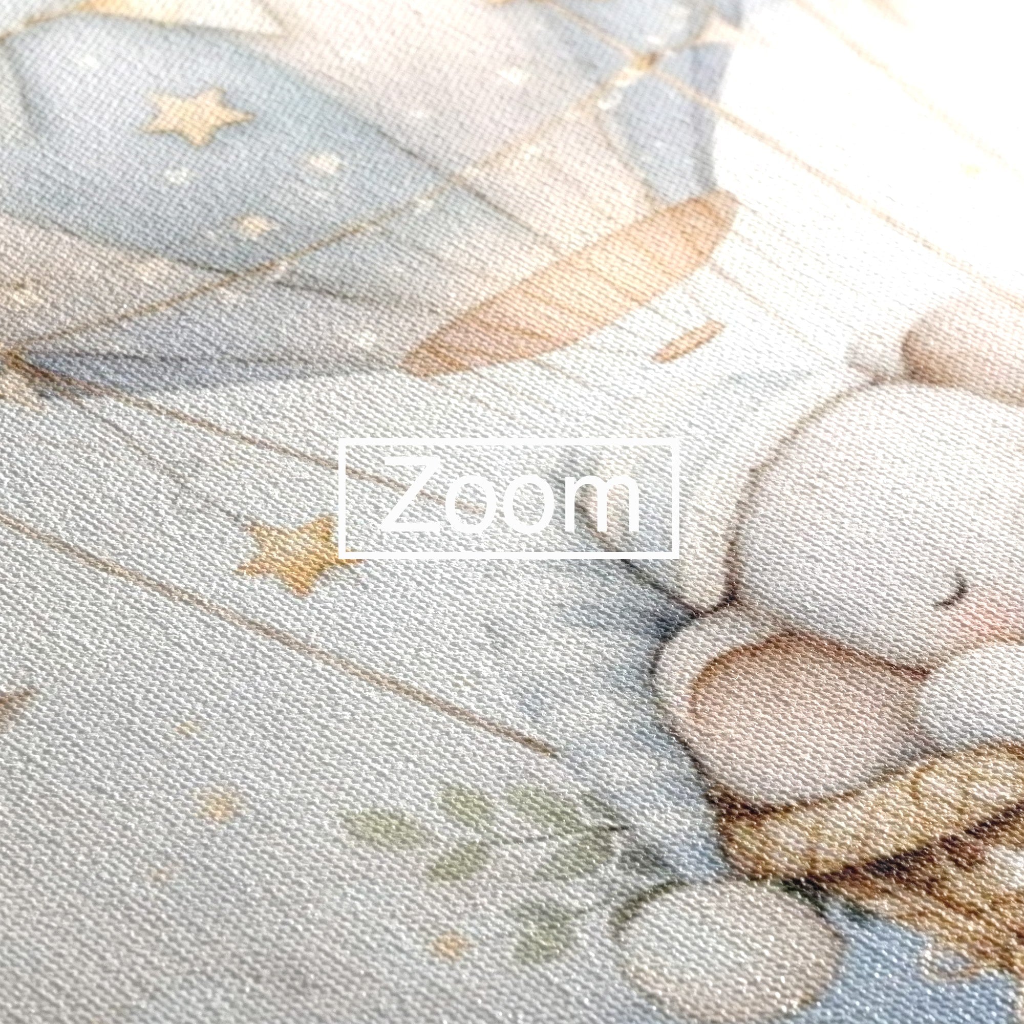 Tablou Canvas Premium LuxCanva® PI1366, Vis Deasupra Norilor, Elefant, Balon, Aer Cald, Nori, Copil, Culori Vibrante, Dormitor, Camera Copii