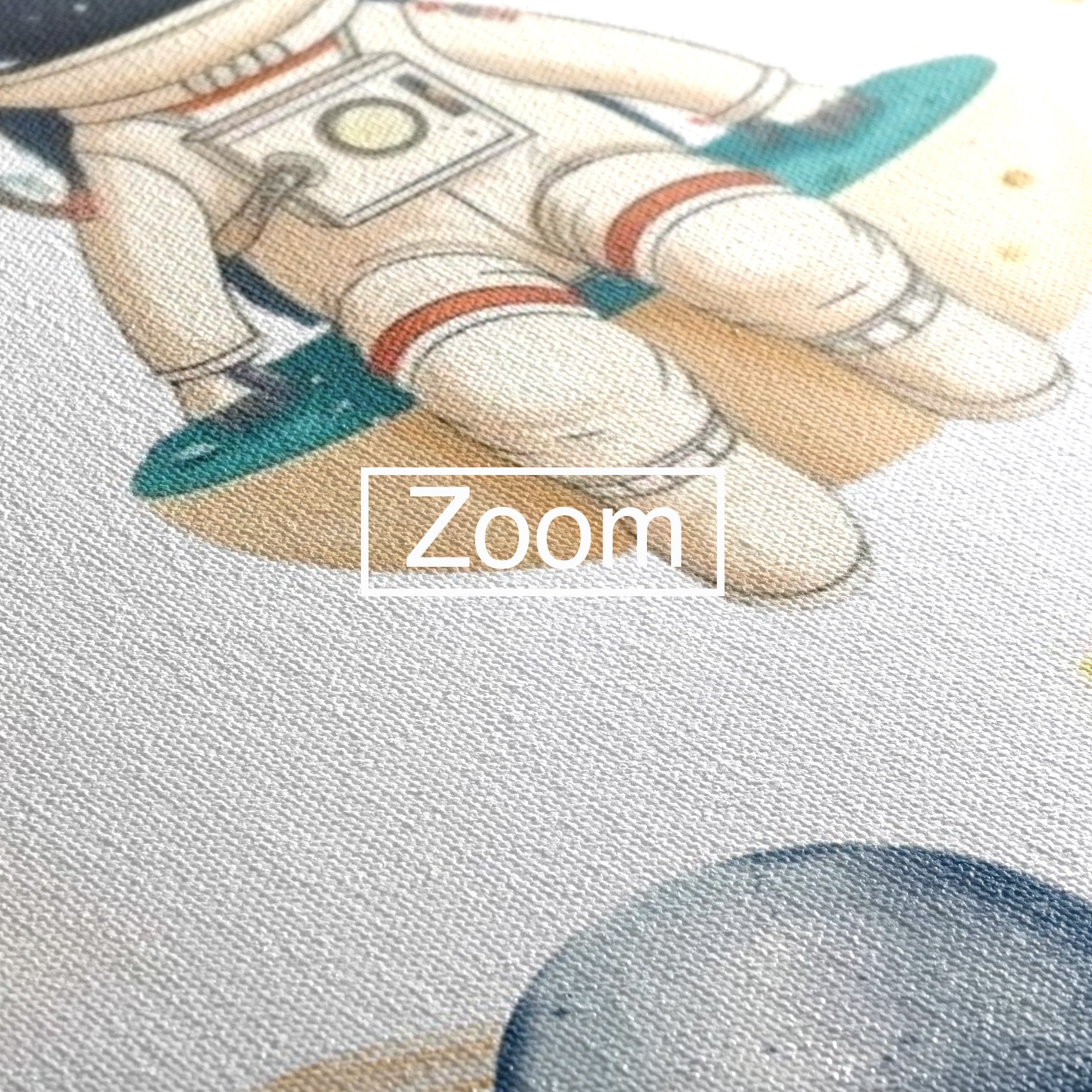 Tablou Canvas Premium LuxCanva® PI1367, Astronaut In Spatiu, Calatorie, Spatiu, Planete, Copii, Culori Vibrante, Dormitor, Camera Copii