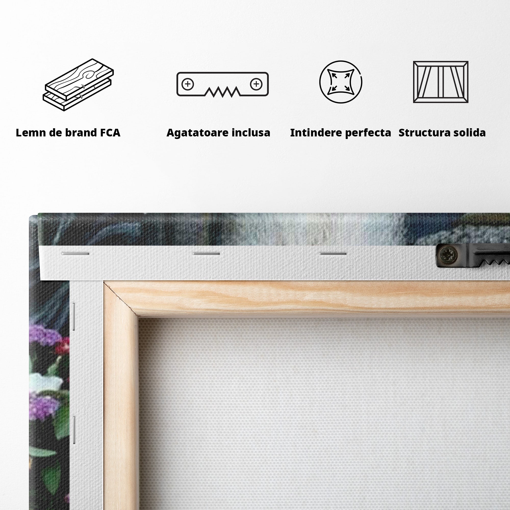 Tablou Canvas Premium LuxCanva® PI1368, Arsenie Papacioc, Calugar, Gradina, Spiritualitate, Portret, Culori Vibrante, Living, Dormitor