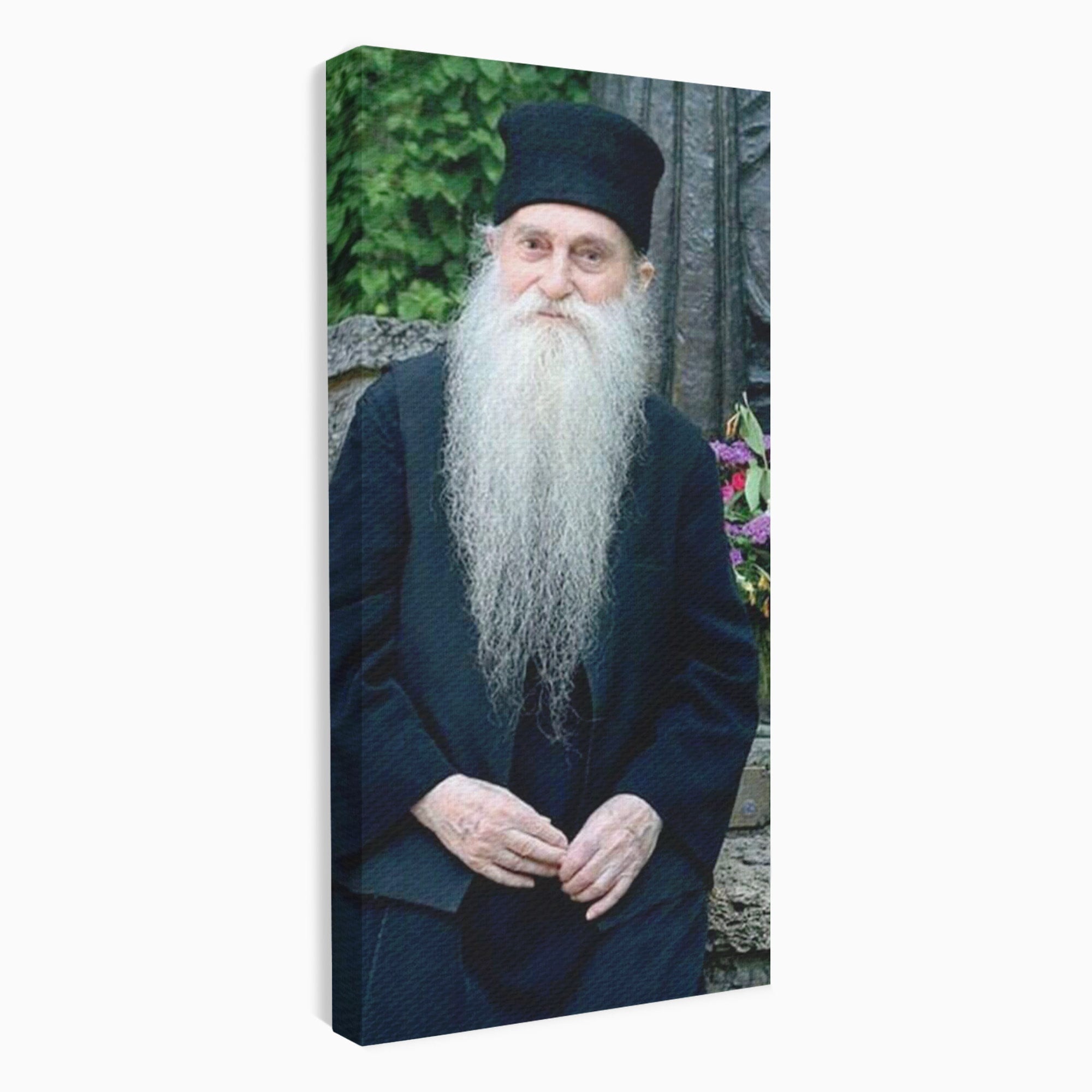 Tablou Canvas Premium LuxCanva® PI1368, Arsenie Papacioc, Calugar, Gradina, Spiritualitate, Portret, Culori Vibrante, Living, Dormitor