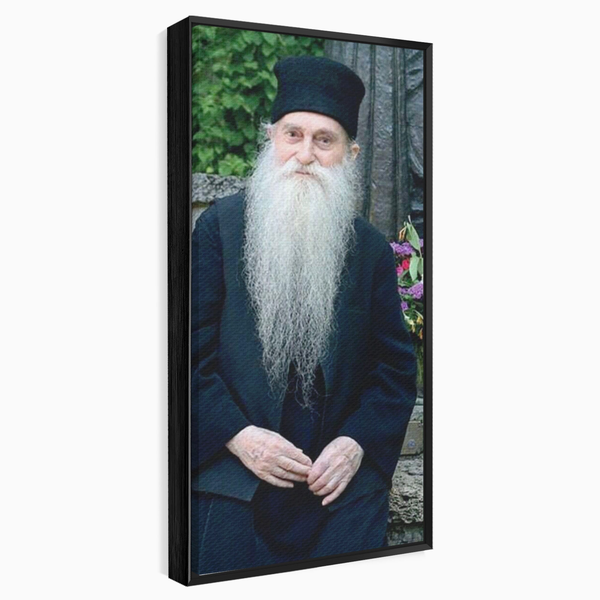 Tablou Canvas Premium LuxCanva® PI1368, Arsenie Papacioc, Calugar, Gradina, Spiritualitate, Portret, Culori Vibrante, Living, Dormitor