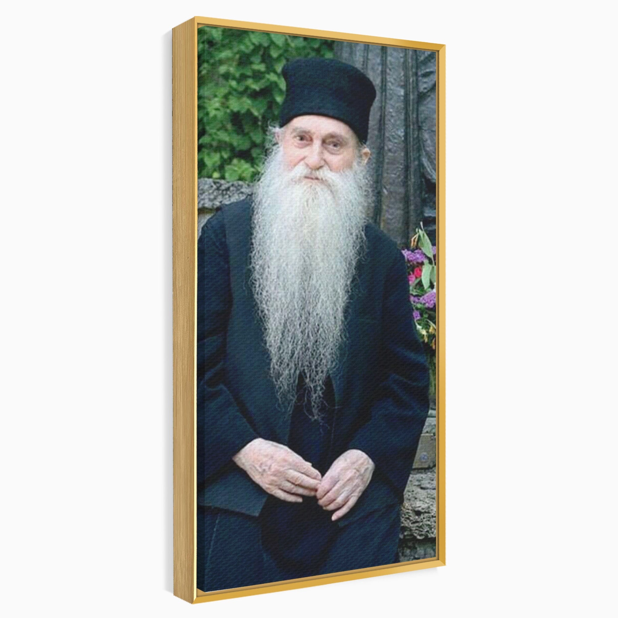 Tablou Canvas Premium LuxCanva® PI1368, Arsenie Papacioc, Calugar, Gradina, Spiritualitate, Portret, Culori Vibrante, Living, Dormitor