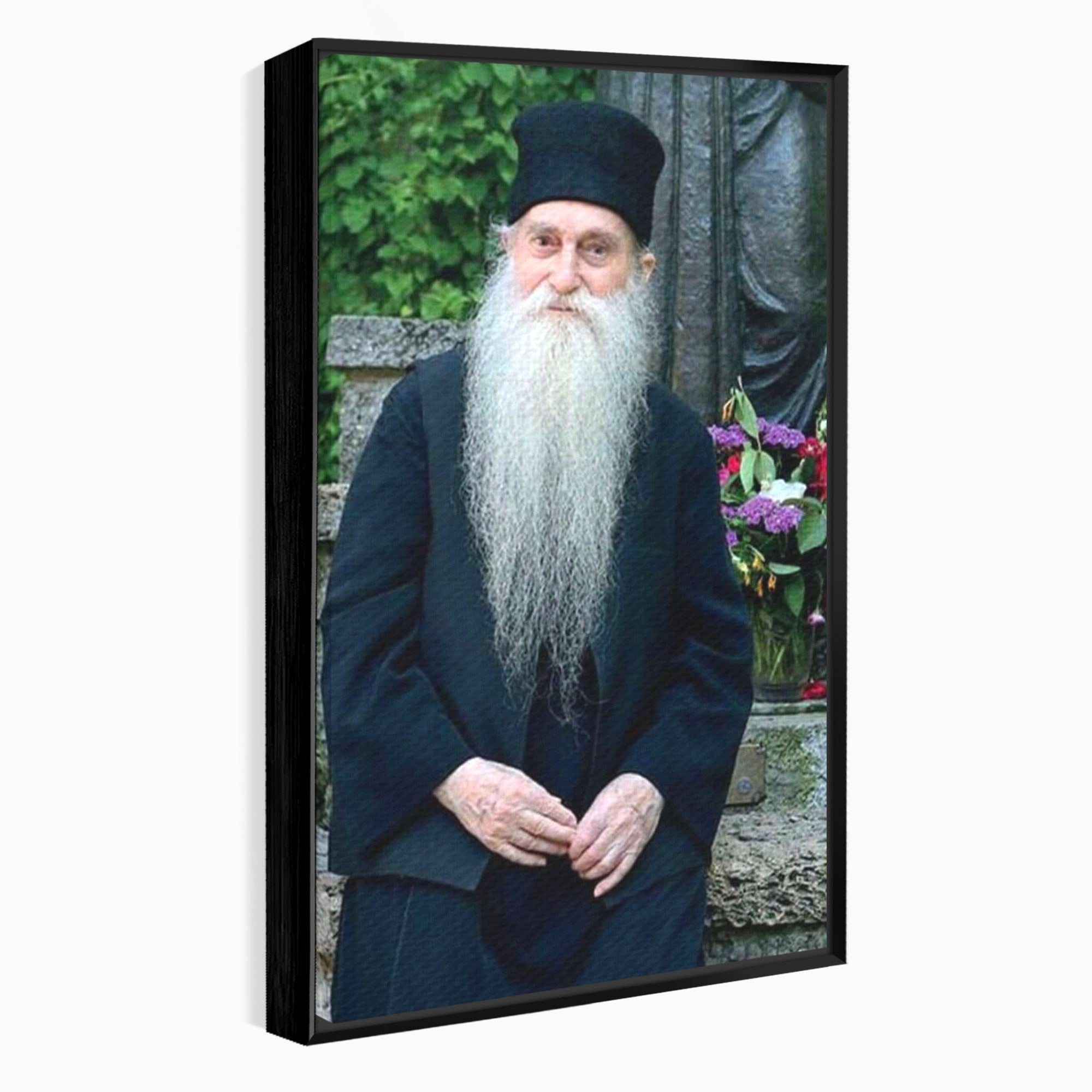 Tablou Canvas Premium LuxCanva® PI1368, Arsenie Papacioc, Calugar, Gradina, Spiritualitate, Portret, Culori Vibrante, Living, Dormitor