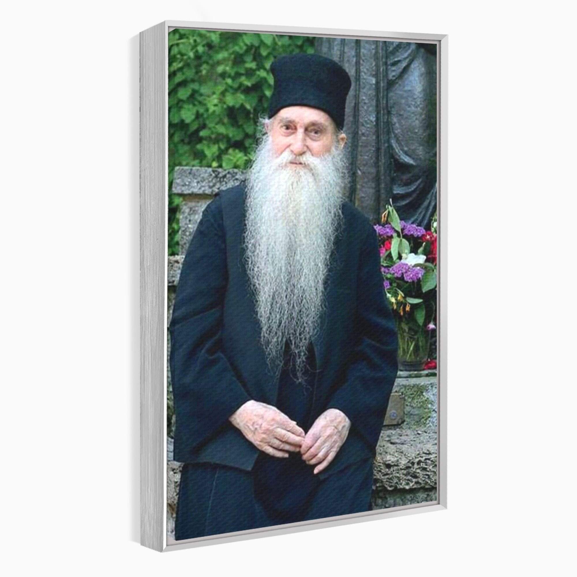 Tablou Canvas Premium LuxCanva® PI1368, Arsenie Papacioc, Calugar, Gradina, Spiritualitate, Portret, Culori Vibrante, Living, Dormitor