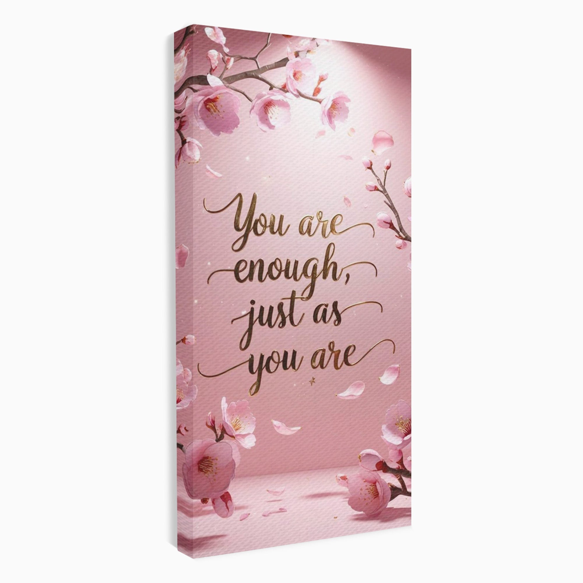 Tablou Canvas Premium LuxCanva® PI1374, Puterea de a fi Tu, Motivational, Flori, Text, Inspirational, Culori Vibrante, Living, Dormitor, Salon