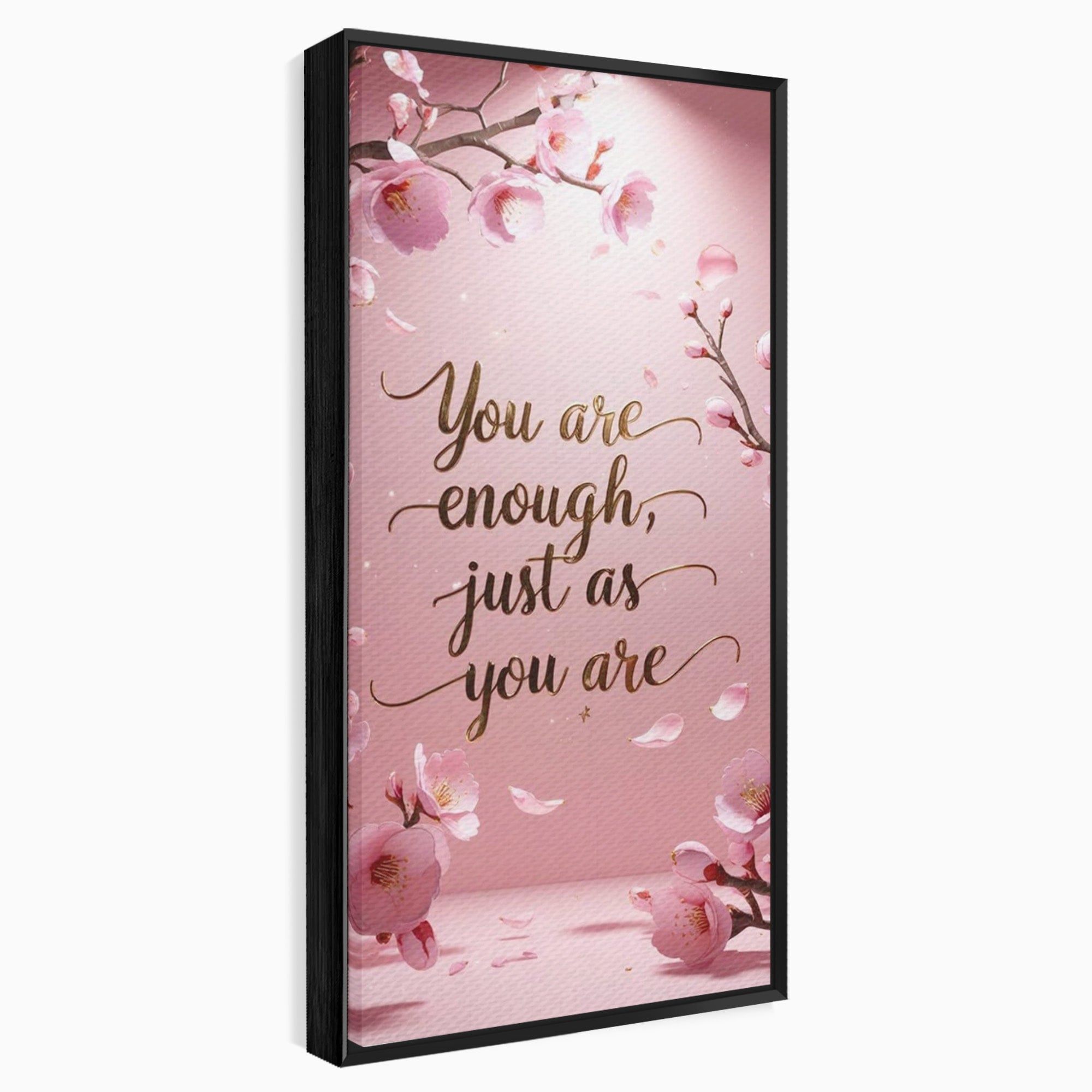 Tablou Canvas Premium LuxCanva® PI1374, Puterea de a fi Tu, Motivational, Flori, Text, Inspirational, Culori Vibrante, Living, Dormitor, Salon