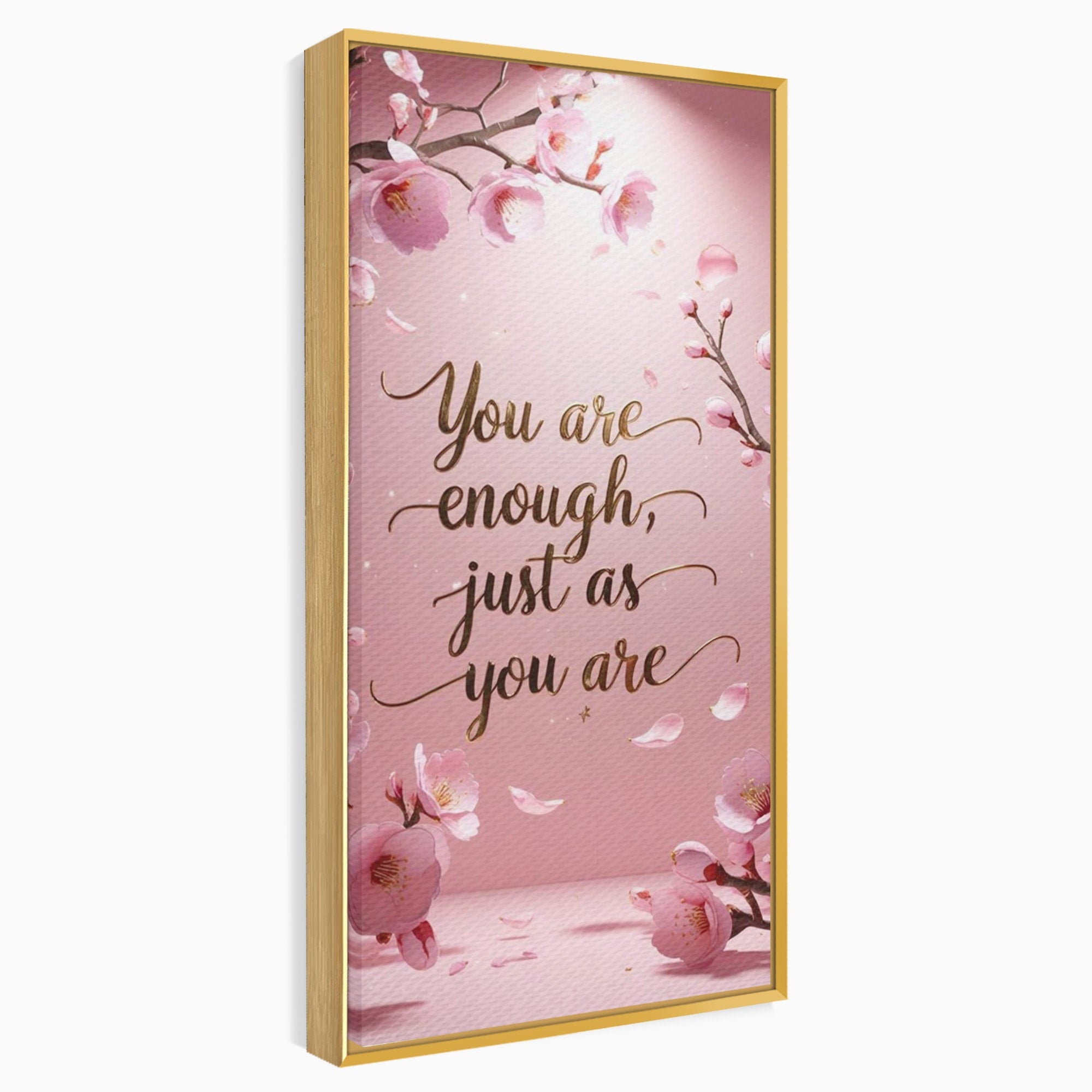 Tablou Canvas Premium LuxCanva® PI1374, Puterea de a fi Tu, Motivational, Flori, Text, Inspirational, Culori Vibrante, Living, Dormitor, Salon
