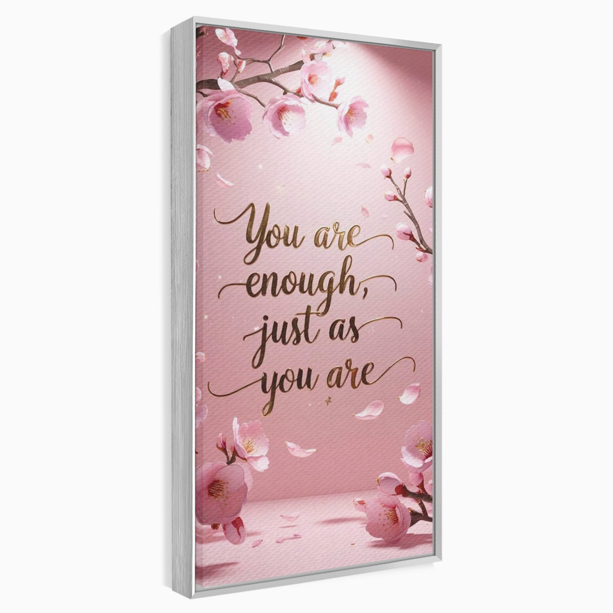 Tablou Canvas Premium LuxCanva® PI1374, Puterea de a fi Tu, Motivational, Flori, Text, Inspirational, Culori Vibrante, Living, Dormitor, Salon
